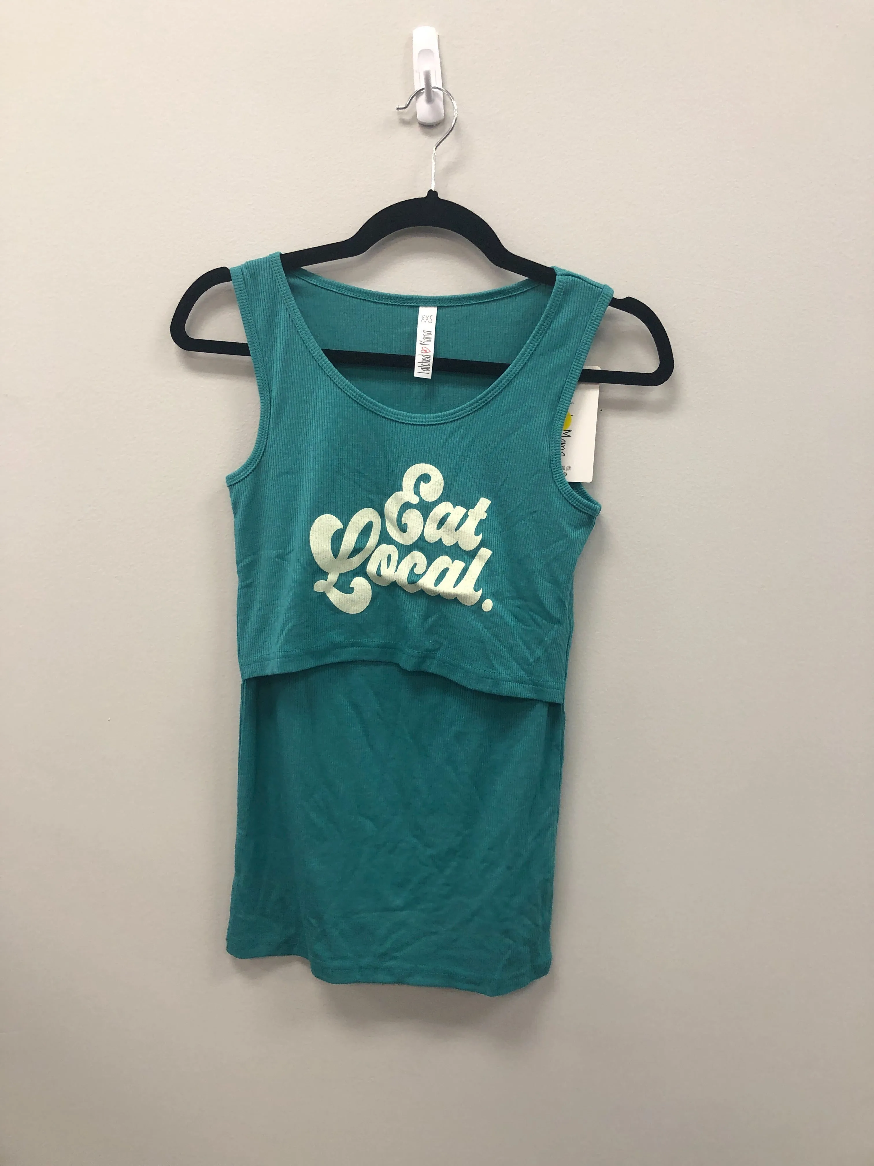 Outlet 5991 - Latched Mama Ribbed Nursing Tank - Eat Local - Extra Extra Small