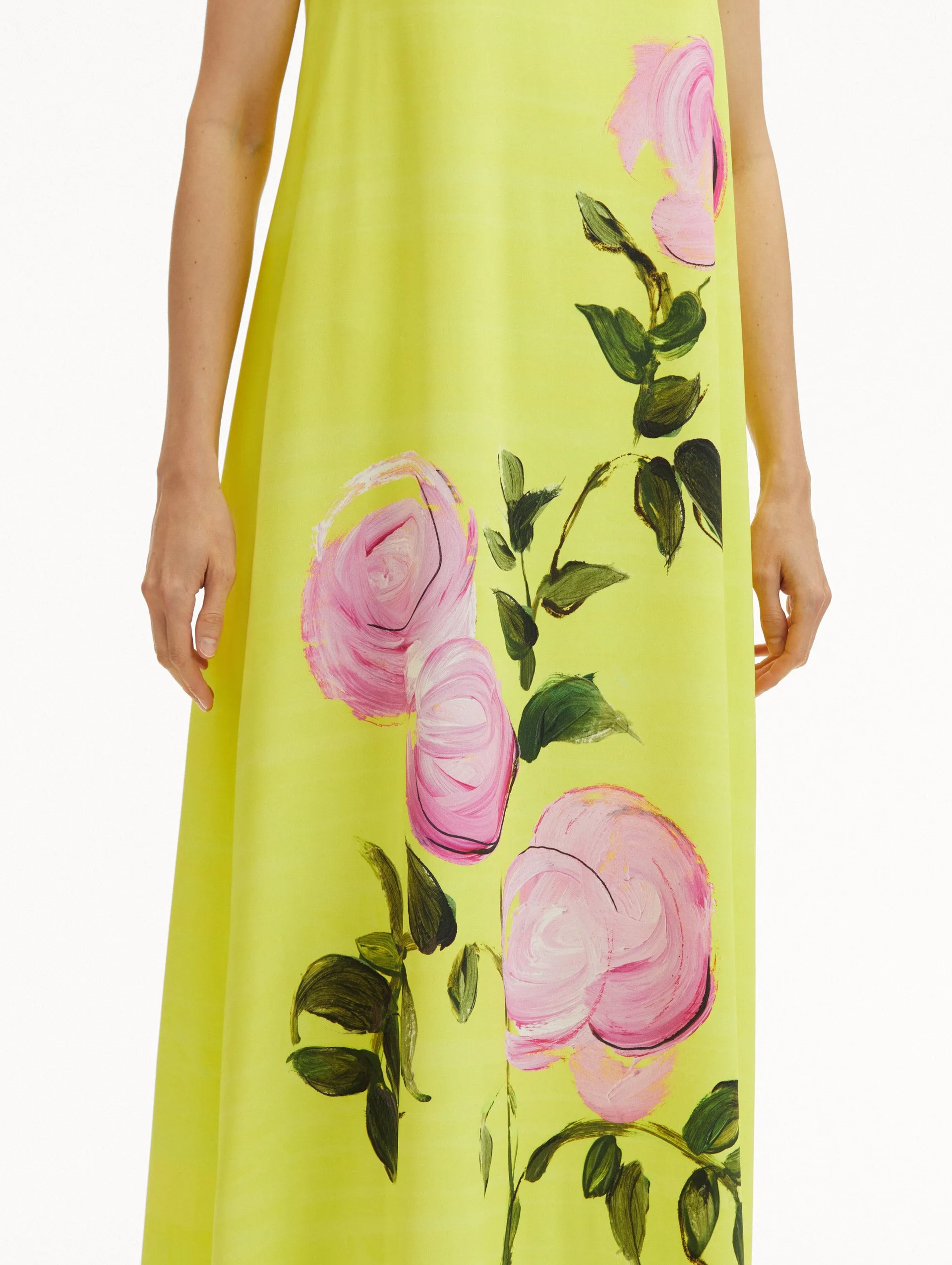 Painted Roses Sleeveless Gown