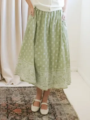 Paisley Midi Skirt