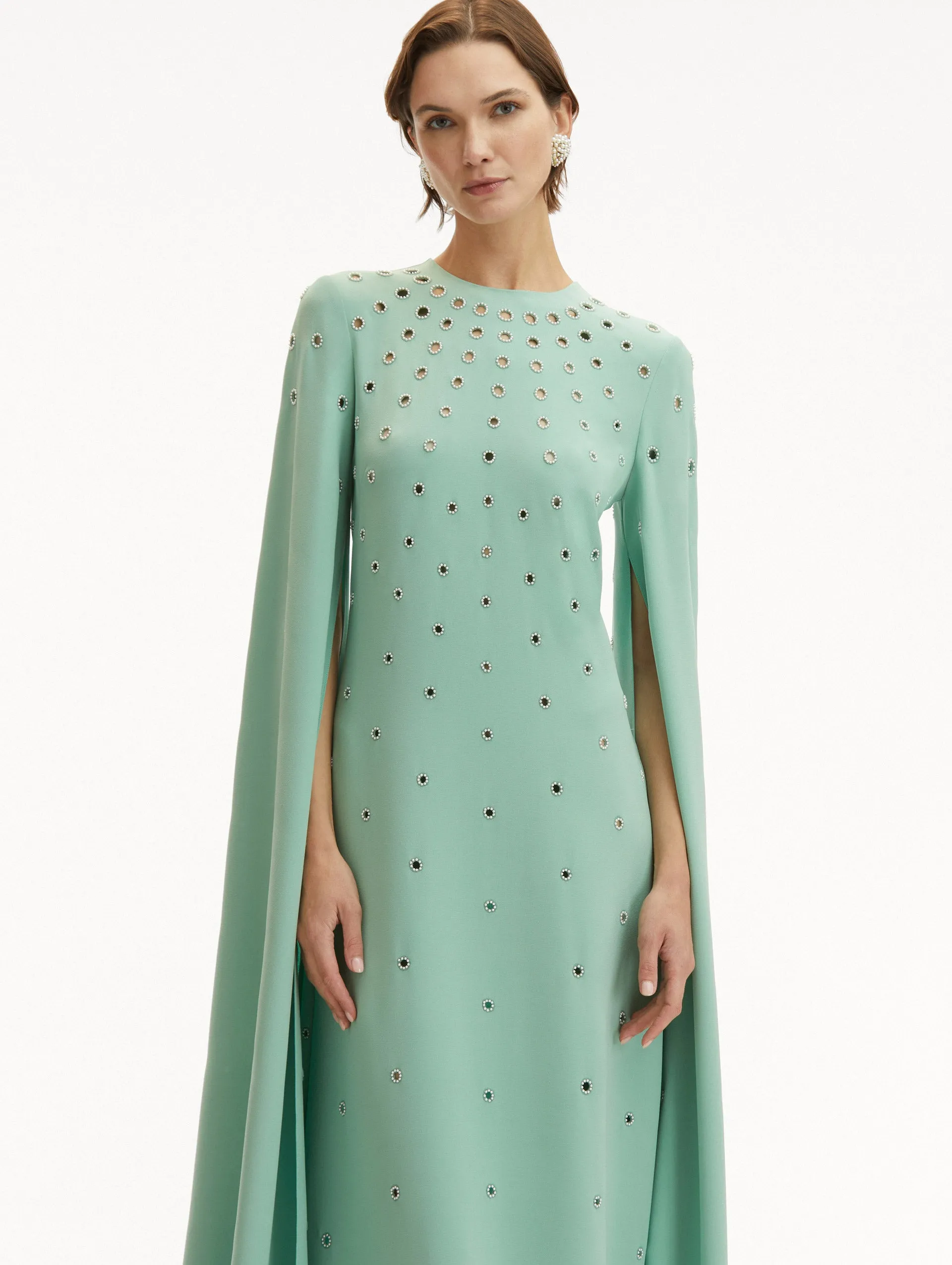 Pearl Eyelet Embroidered Caftan