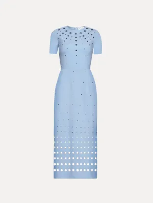 Pearl Eyelet Embroidered Dress