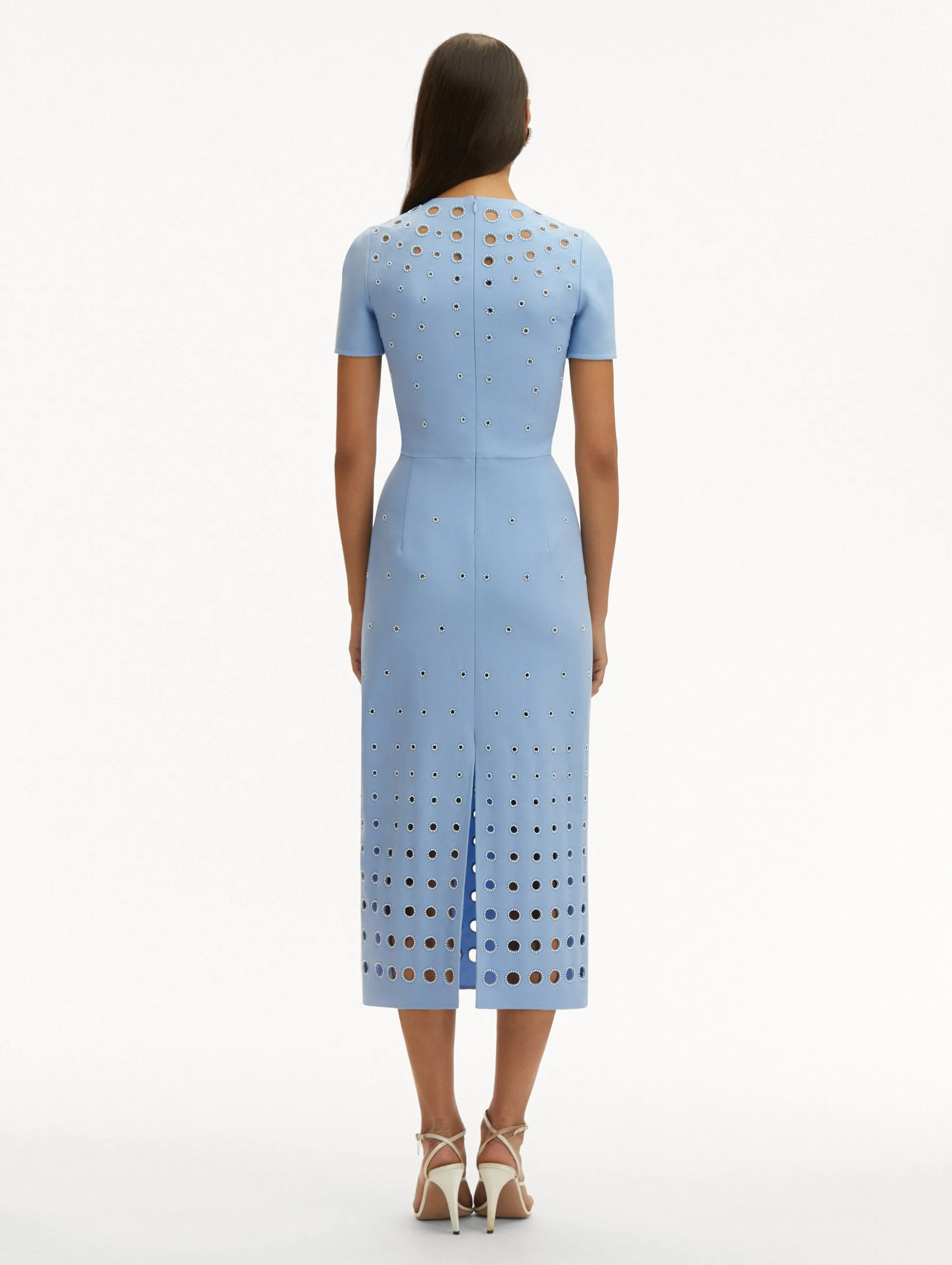 Pearl Eyelet Embroidered Dress