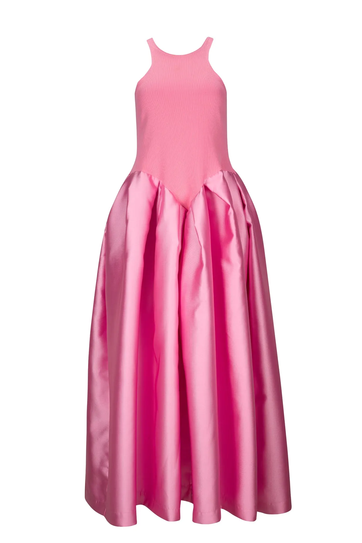 PINK FULL SKIRT TANK TOP DRESS