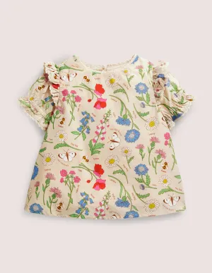 Printed Woven Blouse-Provence Dusty Pink Flowers