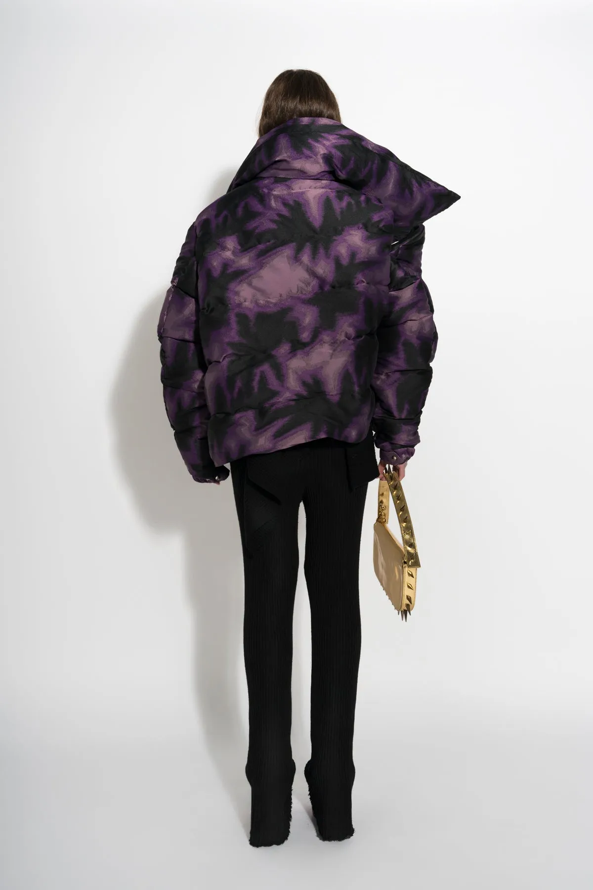 PURPLE TIE DYE M'A PUFFER JACKET