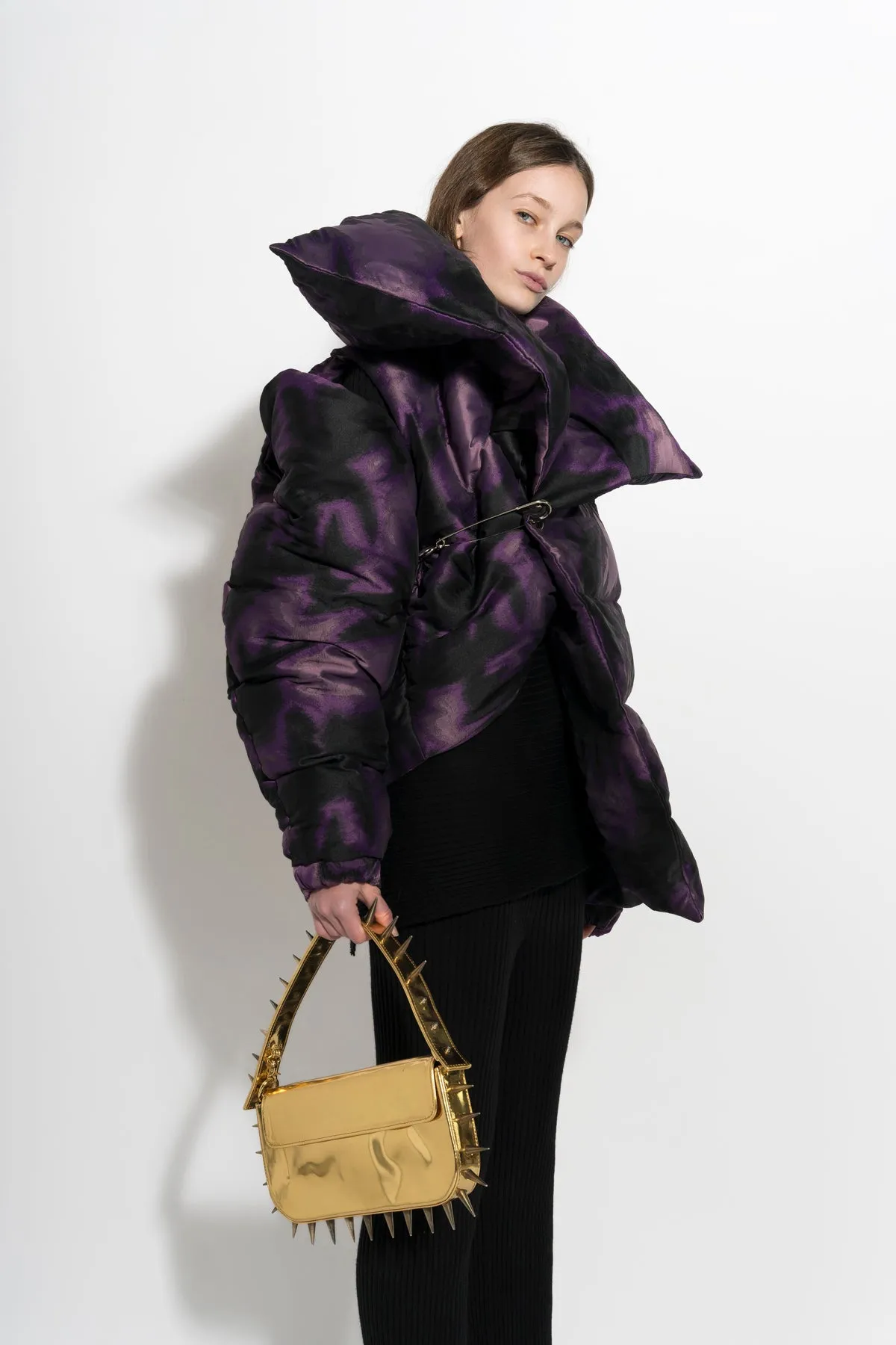 PURPLE TIE DYE M'A PUFFER JACKET