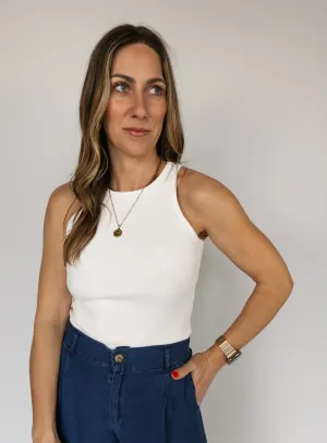 Raelyn Rib Tank - Ivory