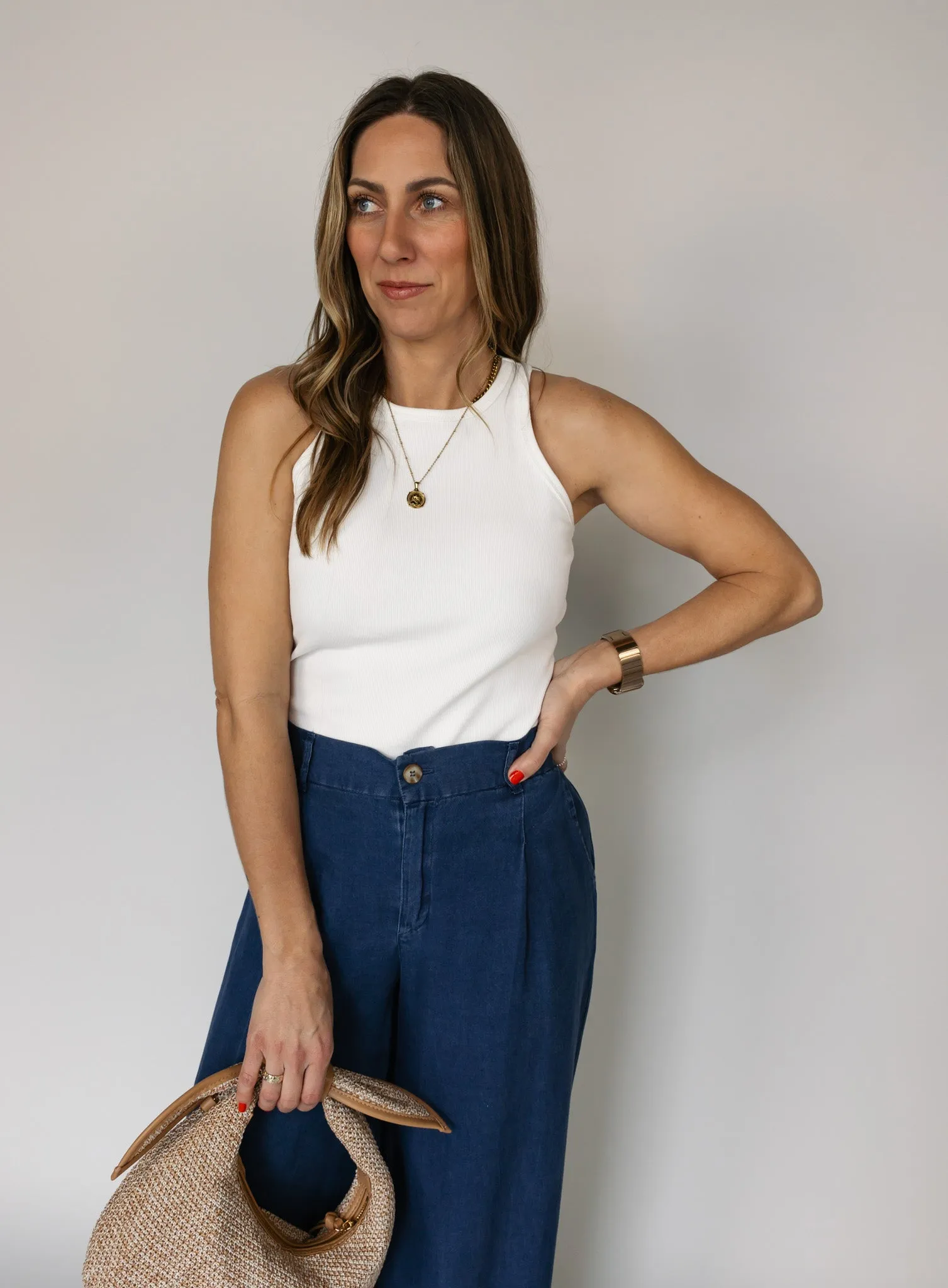 Raelyn Rib Tank - Ivory