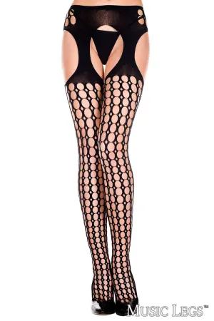 Round Net Suspender Pantyhose