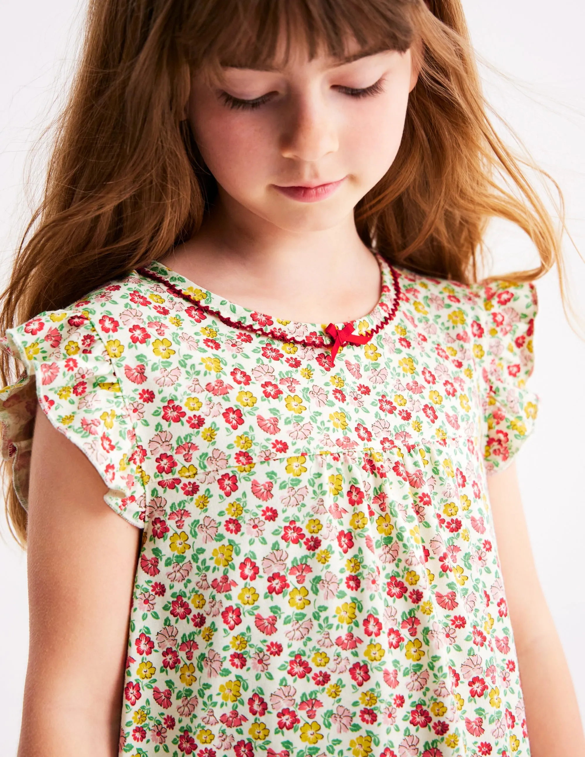 Short Sleeve Nightie-Multi Summer Flowerbed