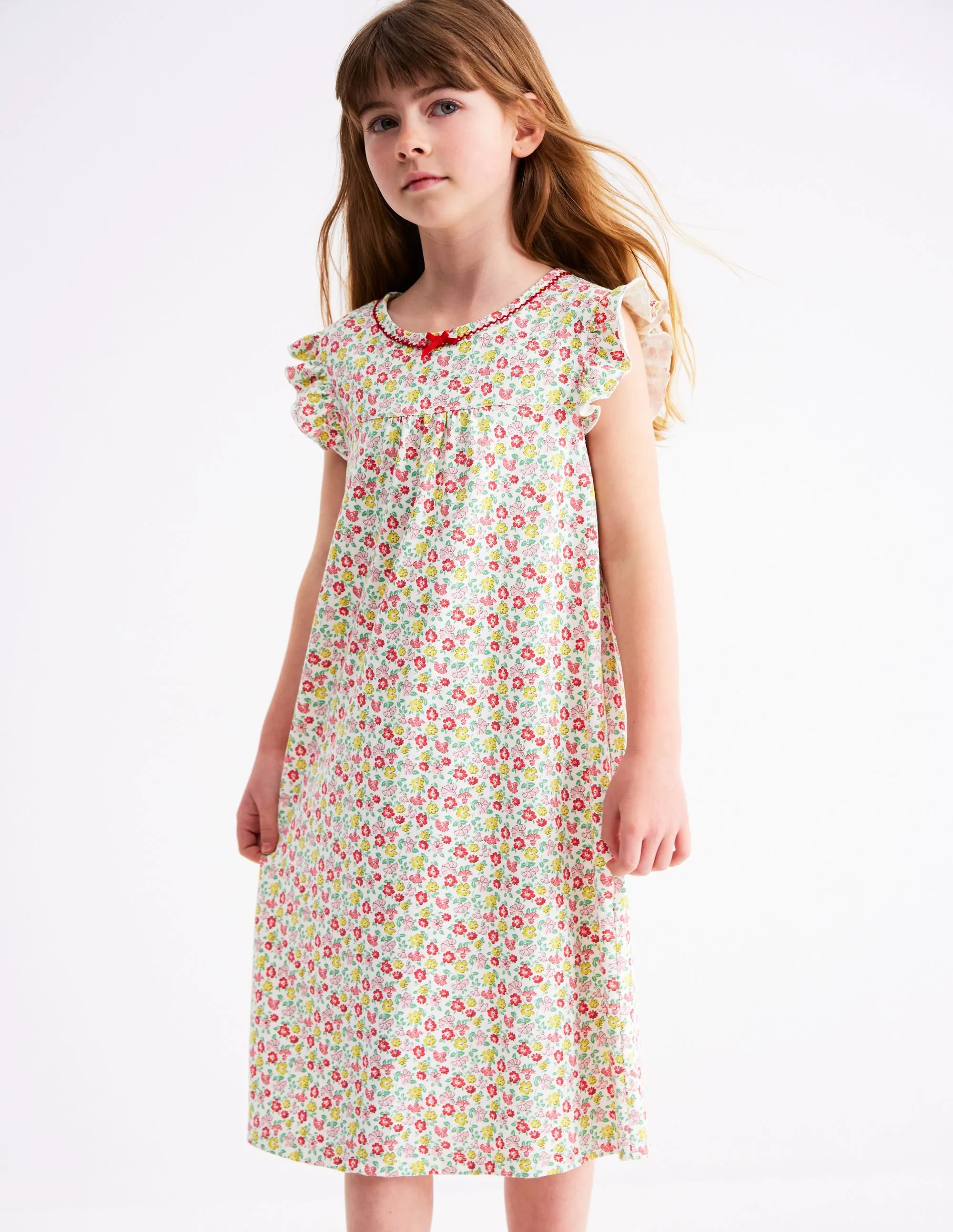 Short Sleeve Nightie-Multi Summer Flowerbed