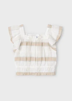 Sidney Plaid Linen Top - Cinnamon