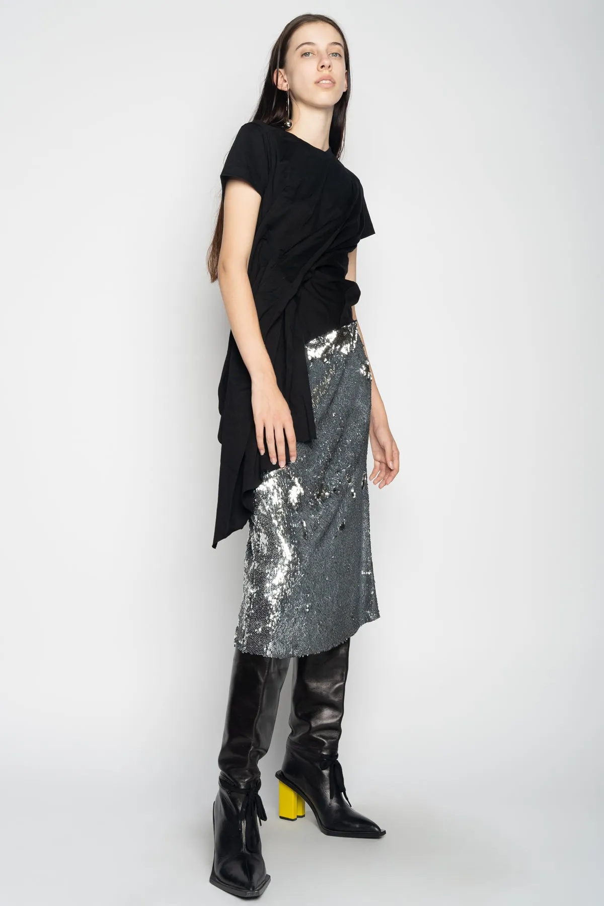 SILVER CLASSIC SLIP SKIRT