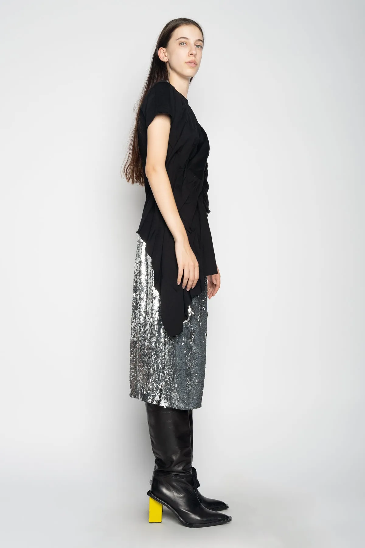 SILVER CLASSIC SLIP SKIRT