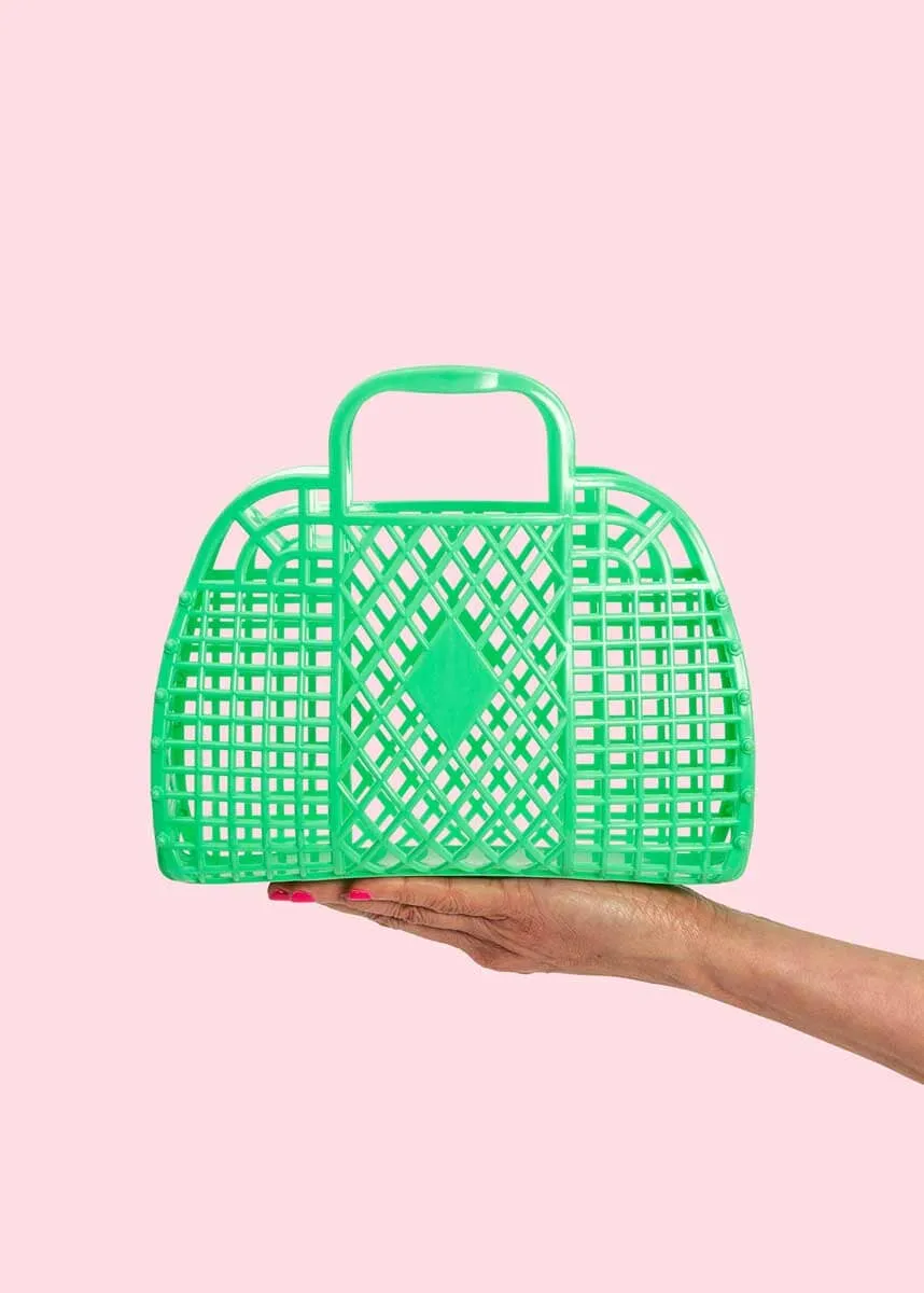 Small Retro Basket - Green