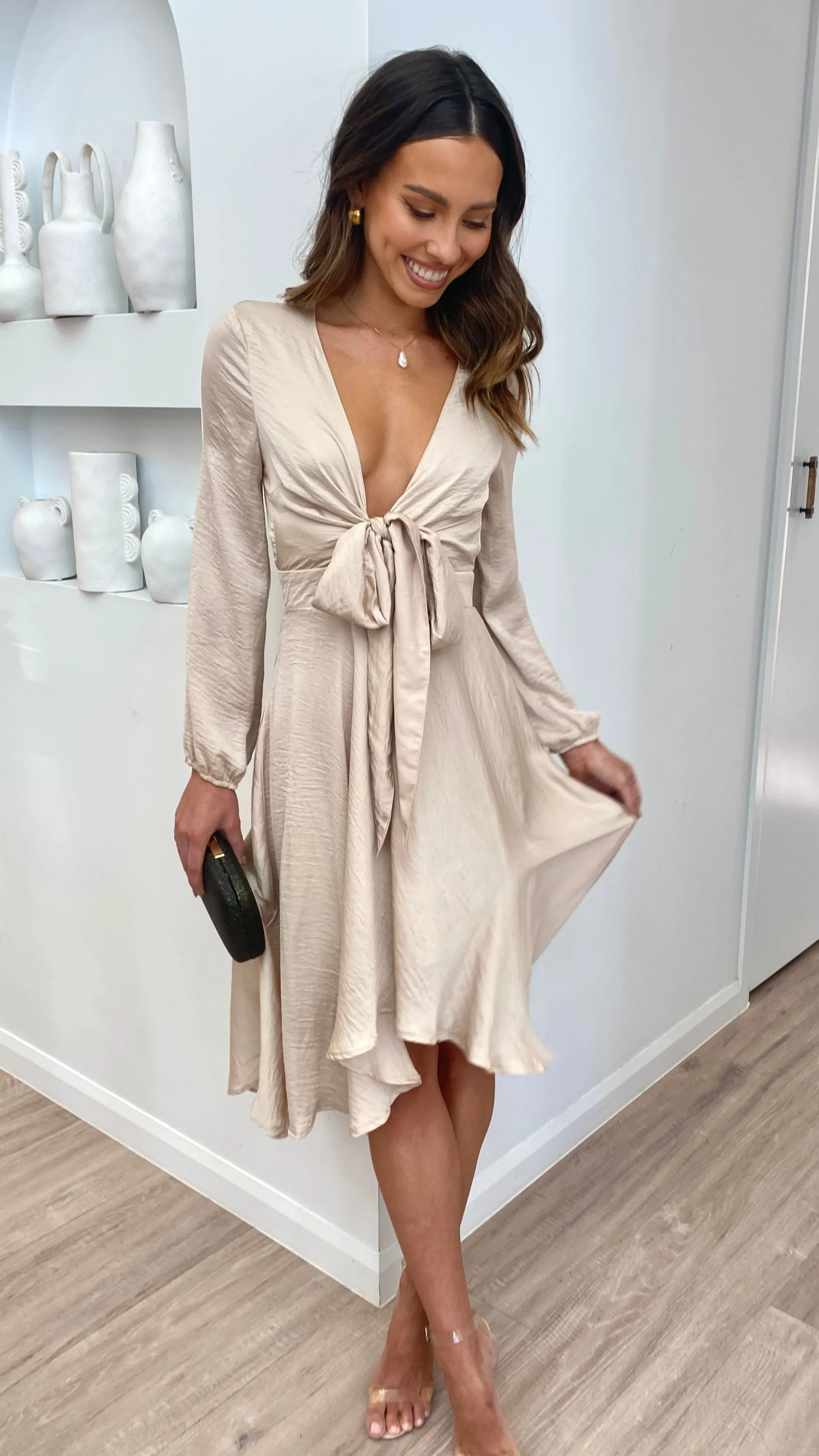 Starry Nights Dress - Champagne