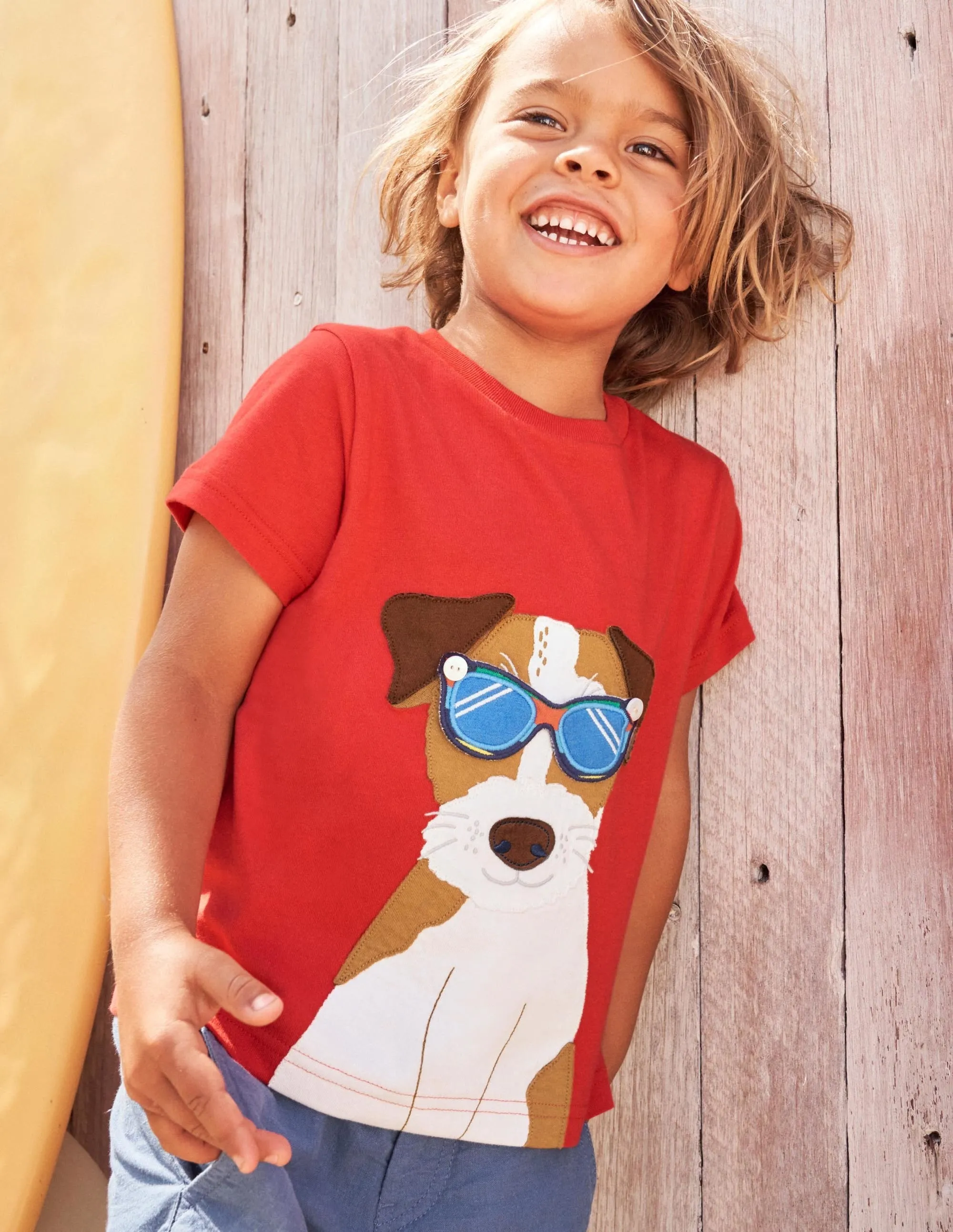 Stick-On Appliqué T-shirt-Strawberry Tart Red Sprout