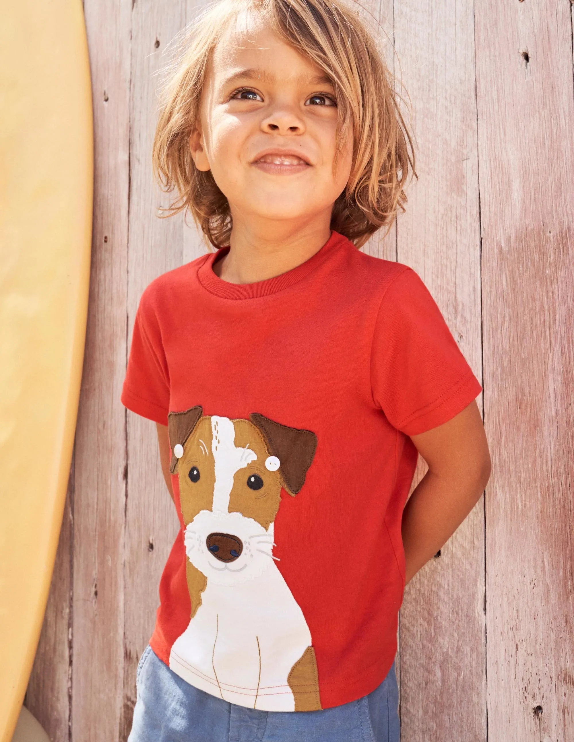 Stick-On Appliqué T-shirt-Strawberry Tart Red Sprout