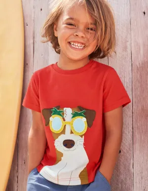 Stick-On Appliqué T-shirt-Strawberry Tart Red Sprout