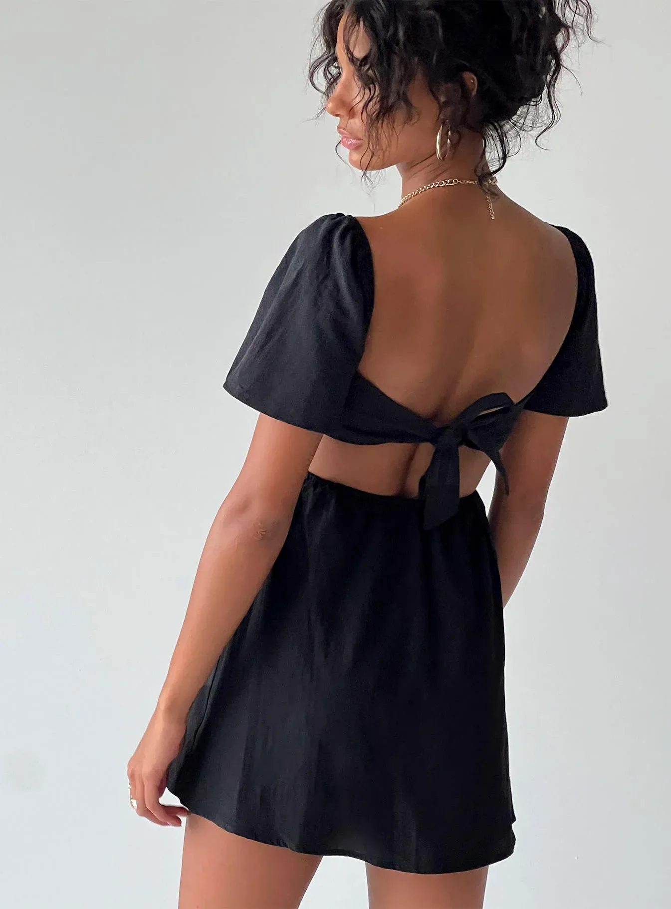 Summer Nights Mini Dress Black Petite