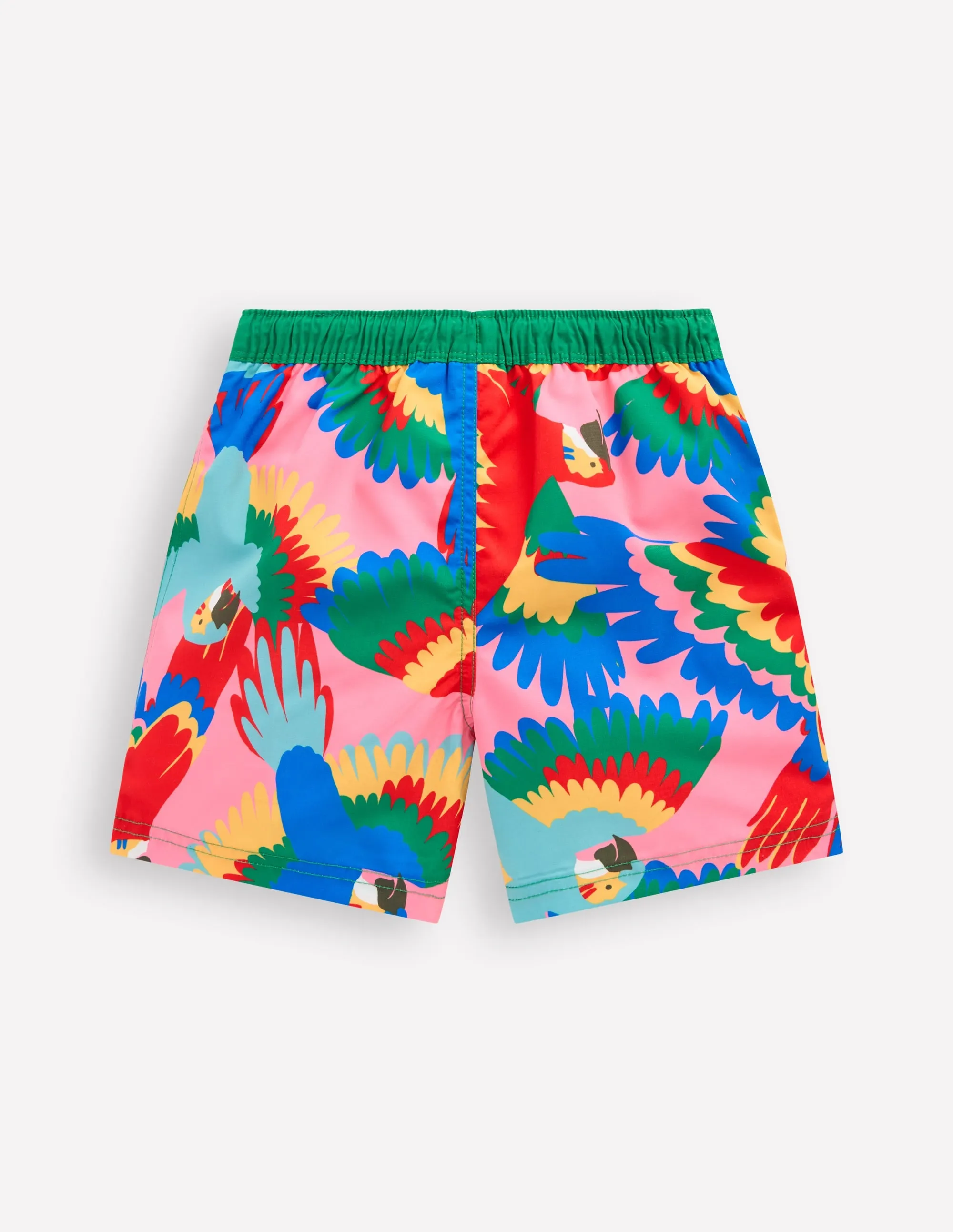 Swim Shorts-Multi Rainbow Parrot