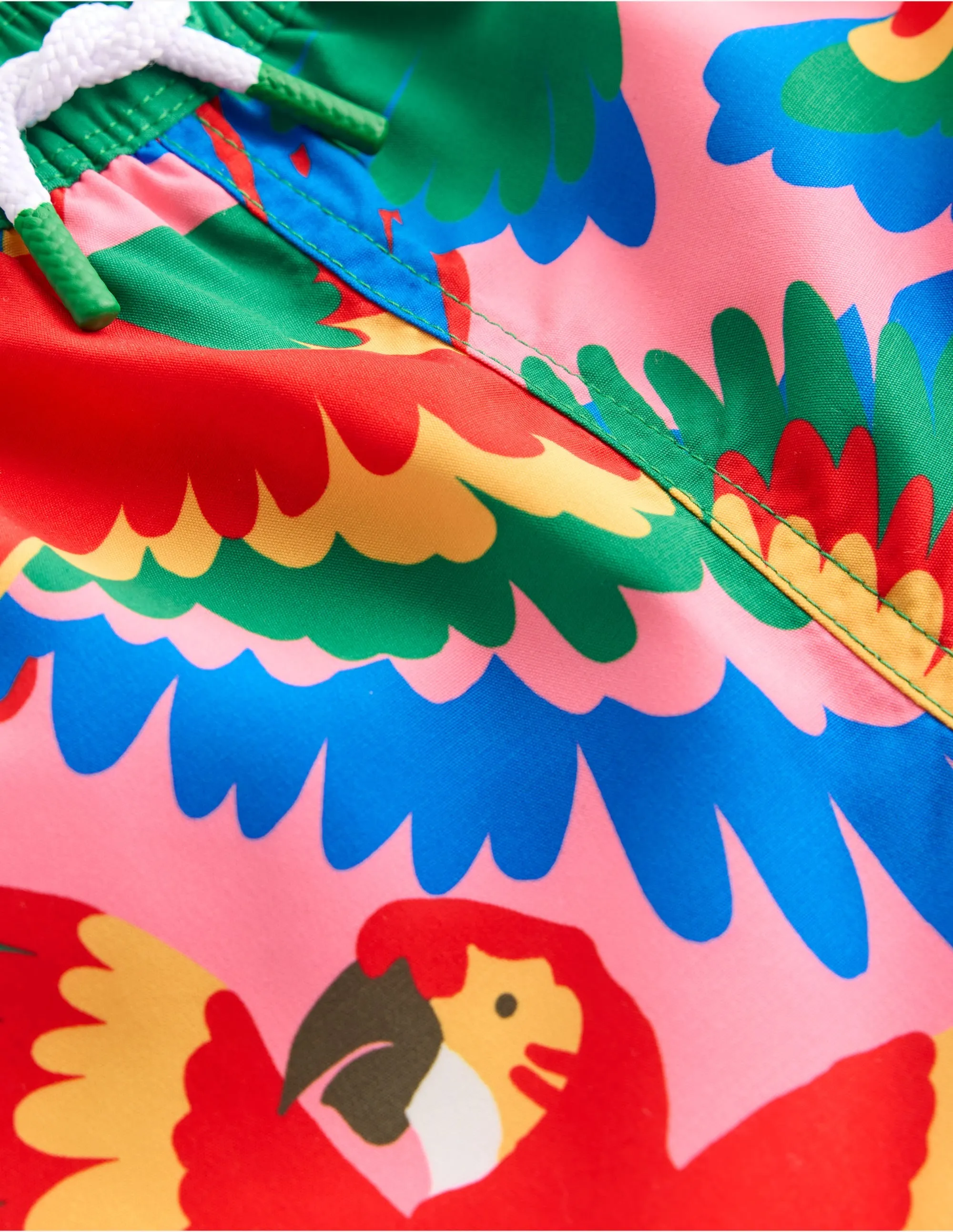 Swim Shorts-Multi Rainbow Parrot