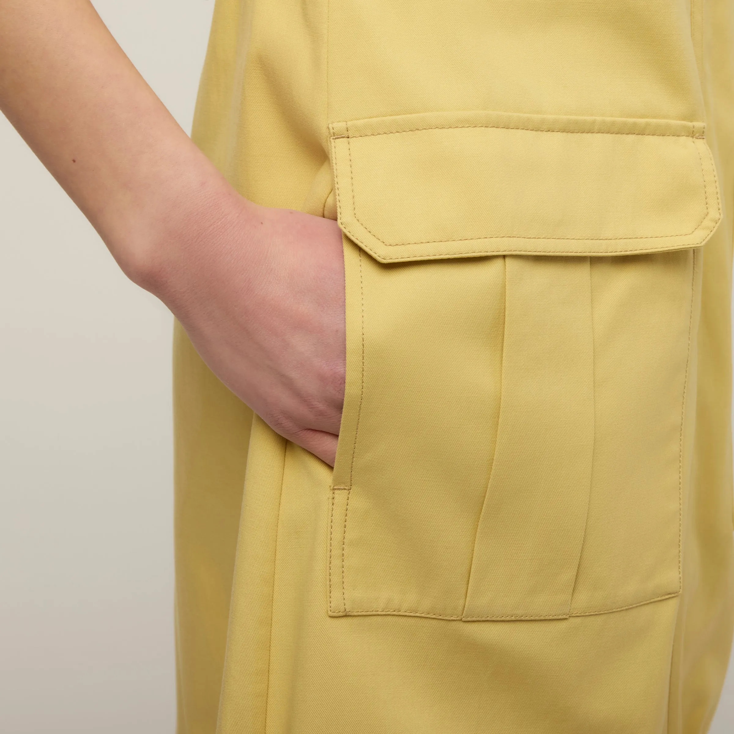 Tencel Cotton Safari Vest Dress