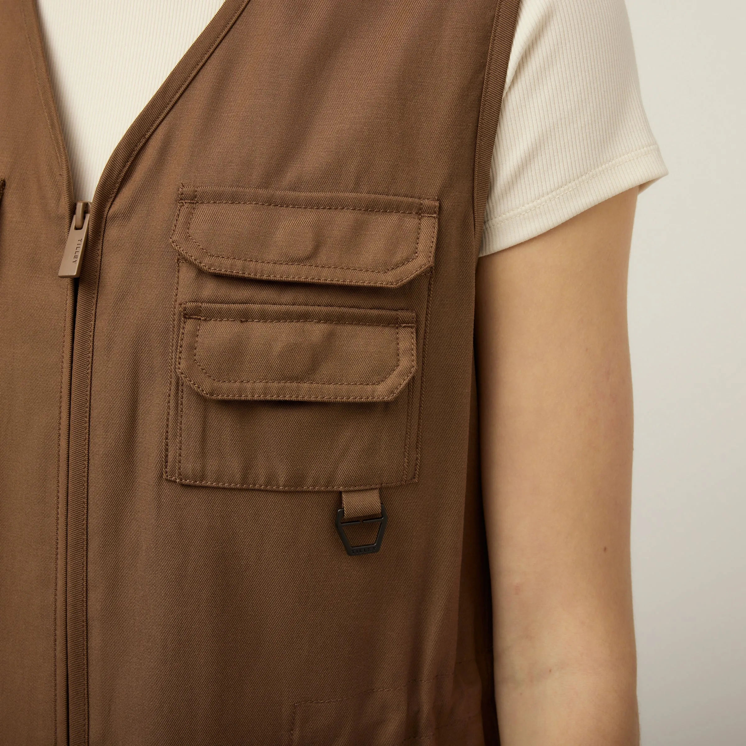 Tencel Cotton Safari Vest Dress