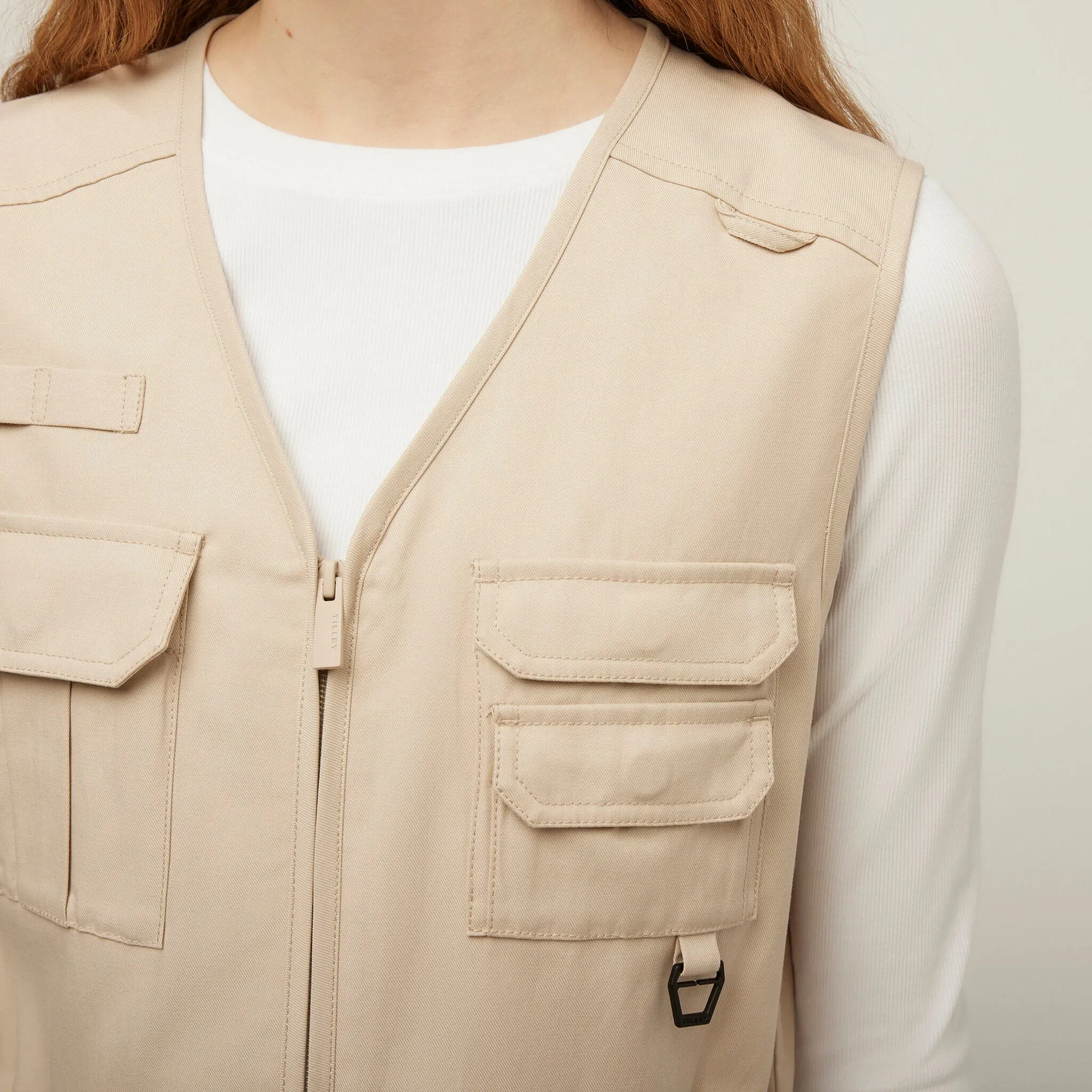 Tencel Cotton Safari Vest Dress