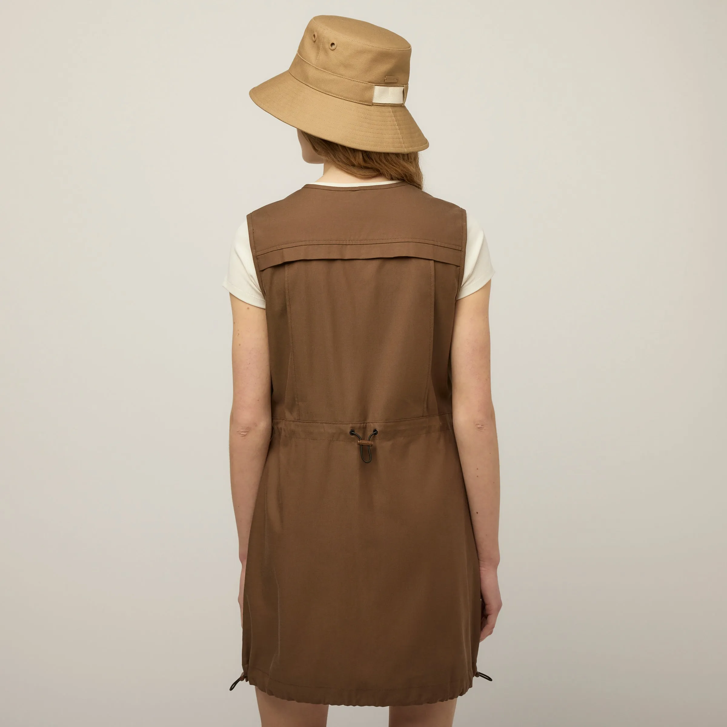 Tencel Cotton Safari Vest Dress