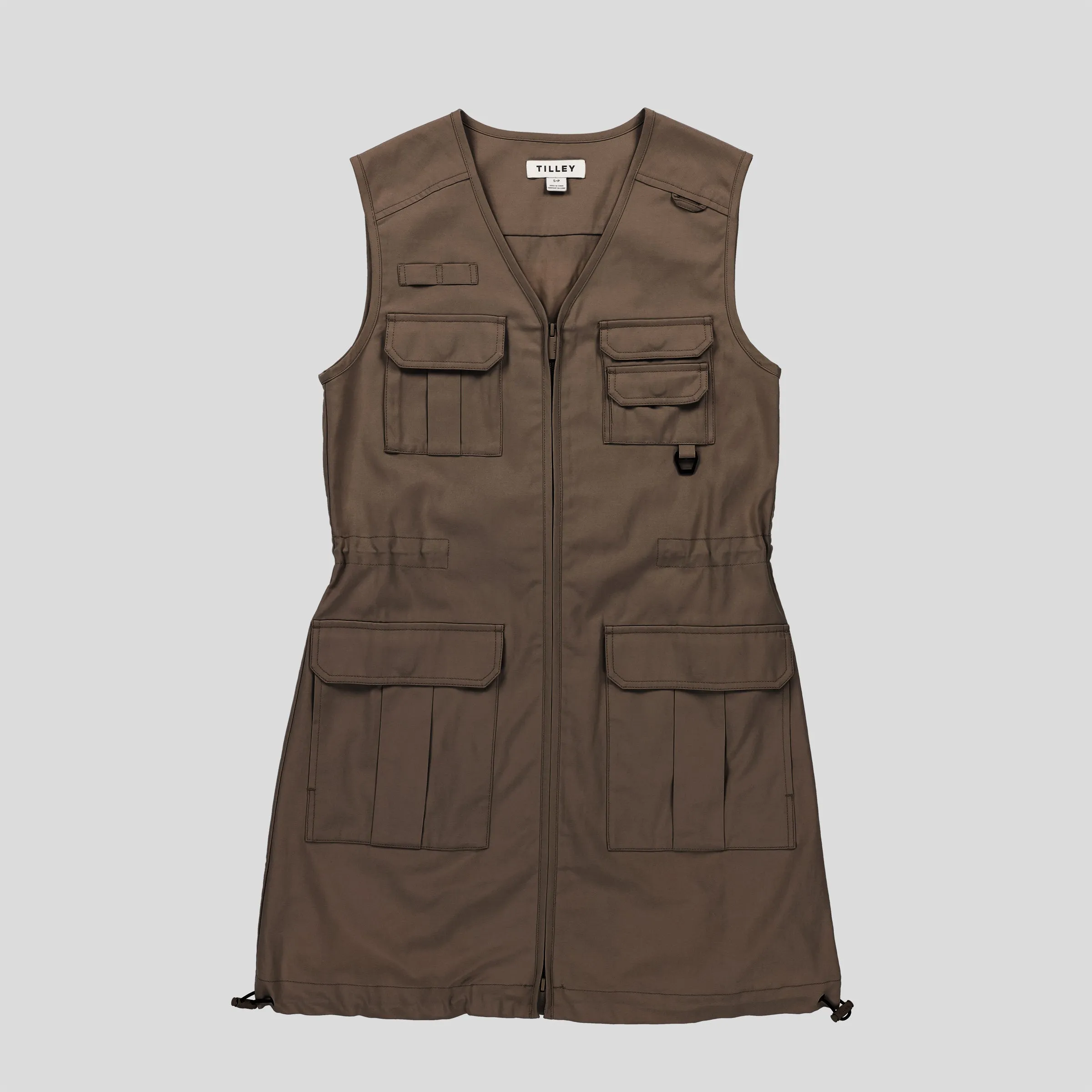 Tencel Cotton Safari Vest Dress