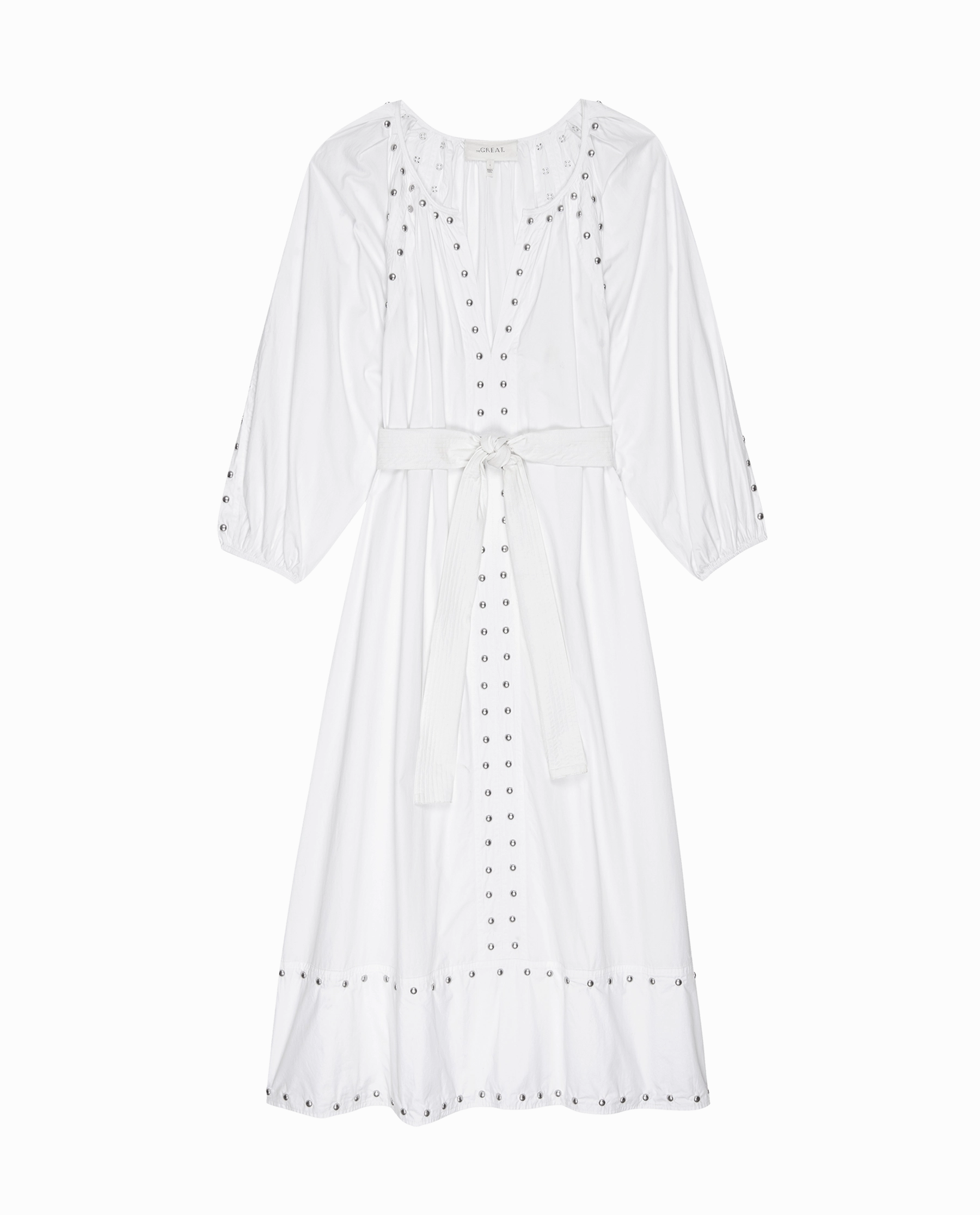 The Bodega Dress with Studs. -- White
