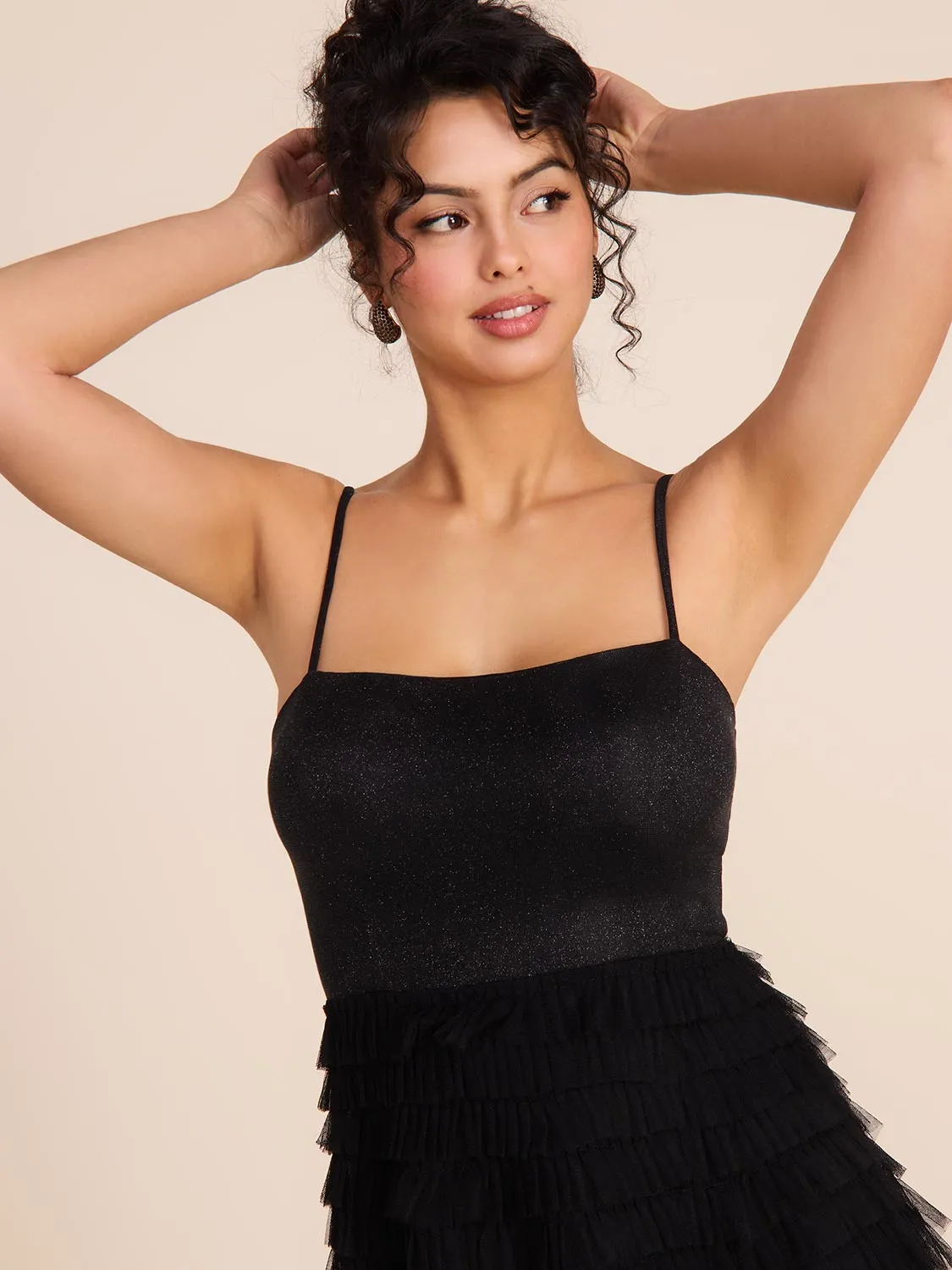 Tiered Ruffle Midi Dress