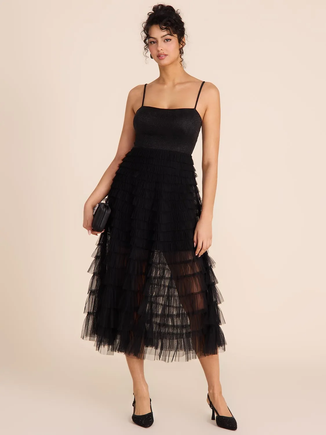 Tiered Ruffle Midi Dress