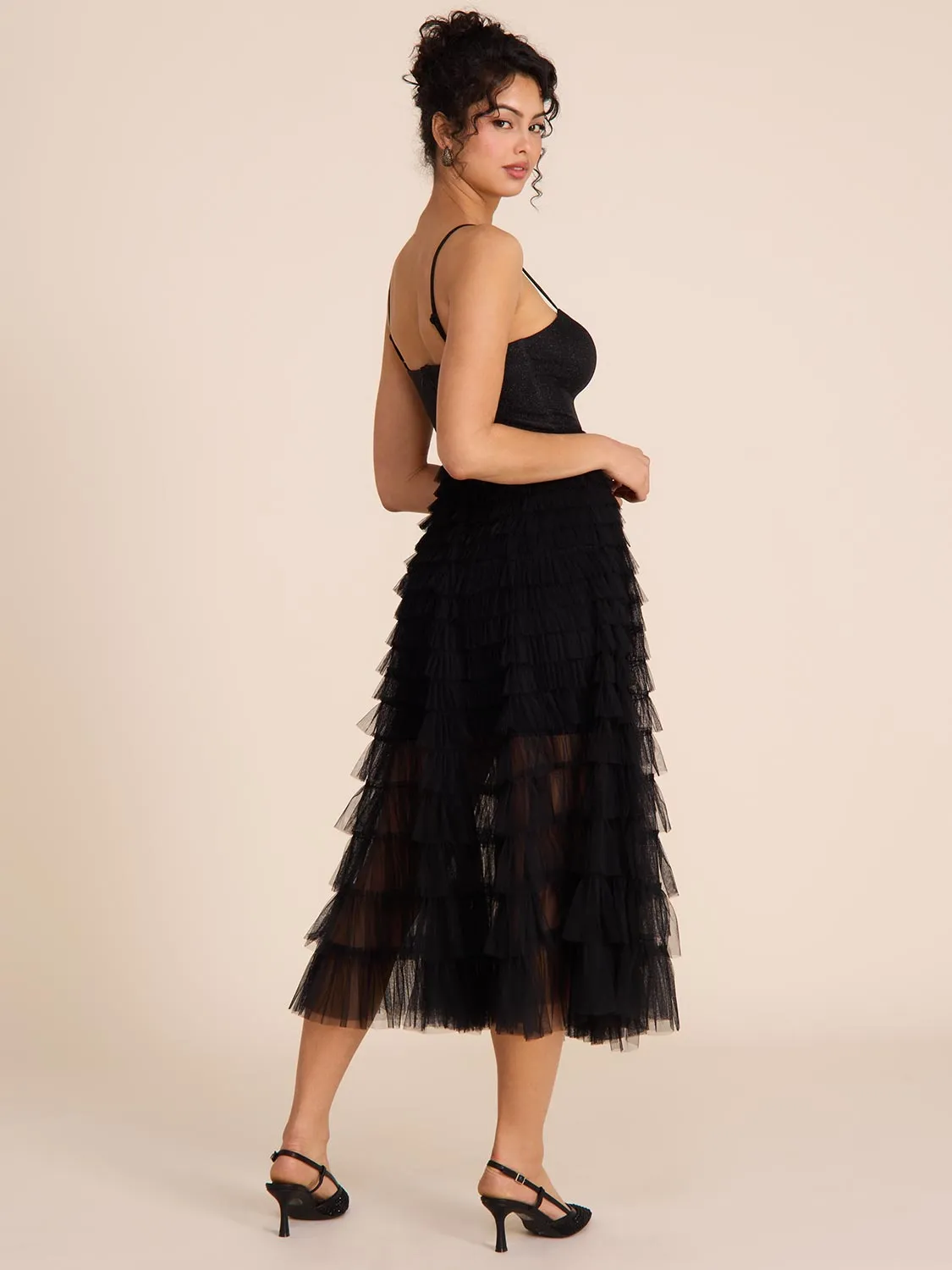 Tiered Ruffle Midi Dress