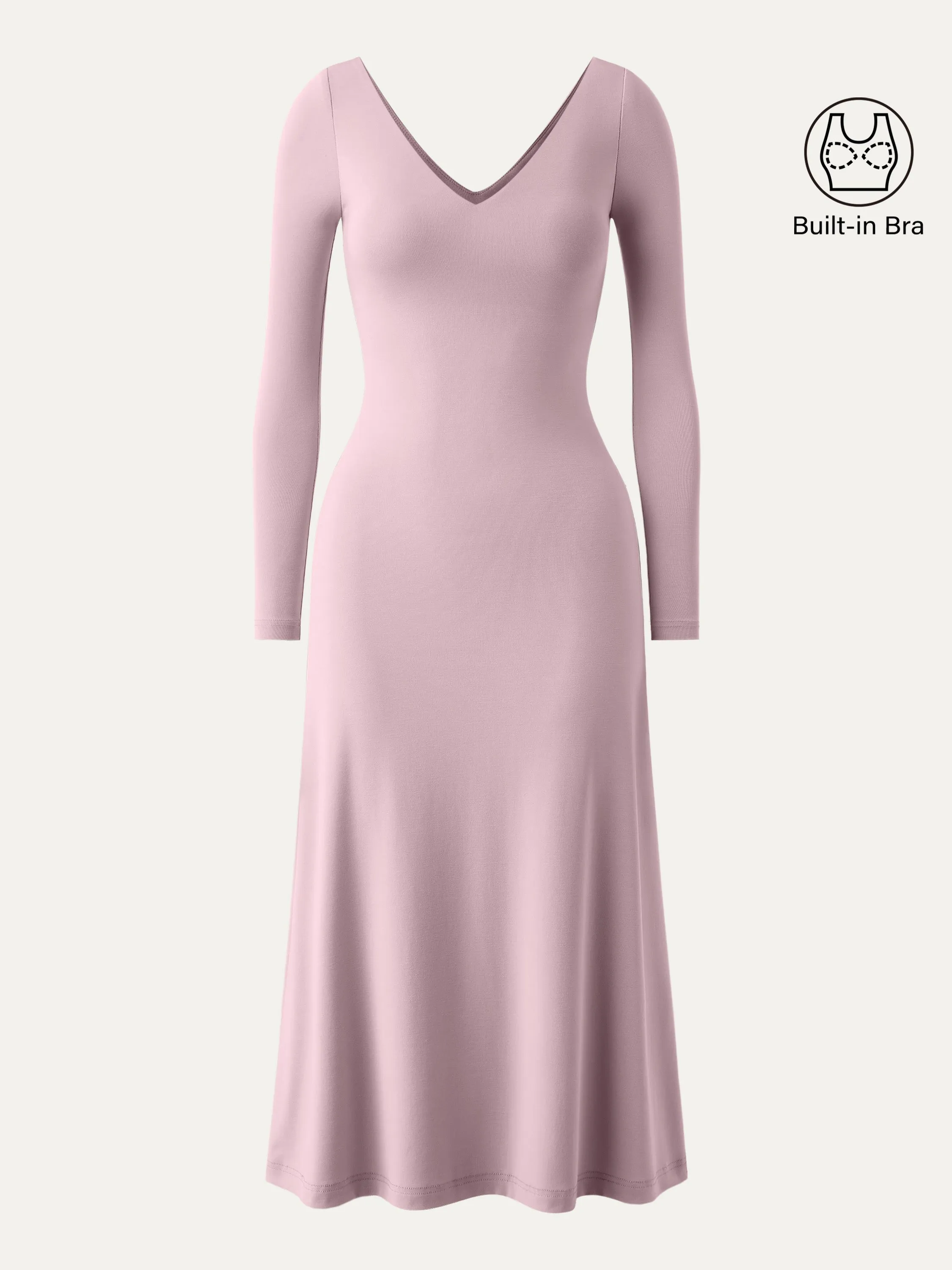V-neck Long Sleeves Midi New Airy Brami Dress