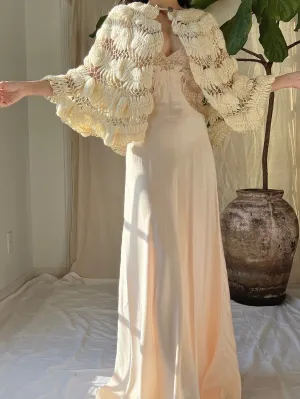 Vintage Crochet Capelet - OSFM