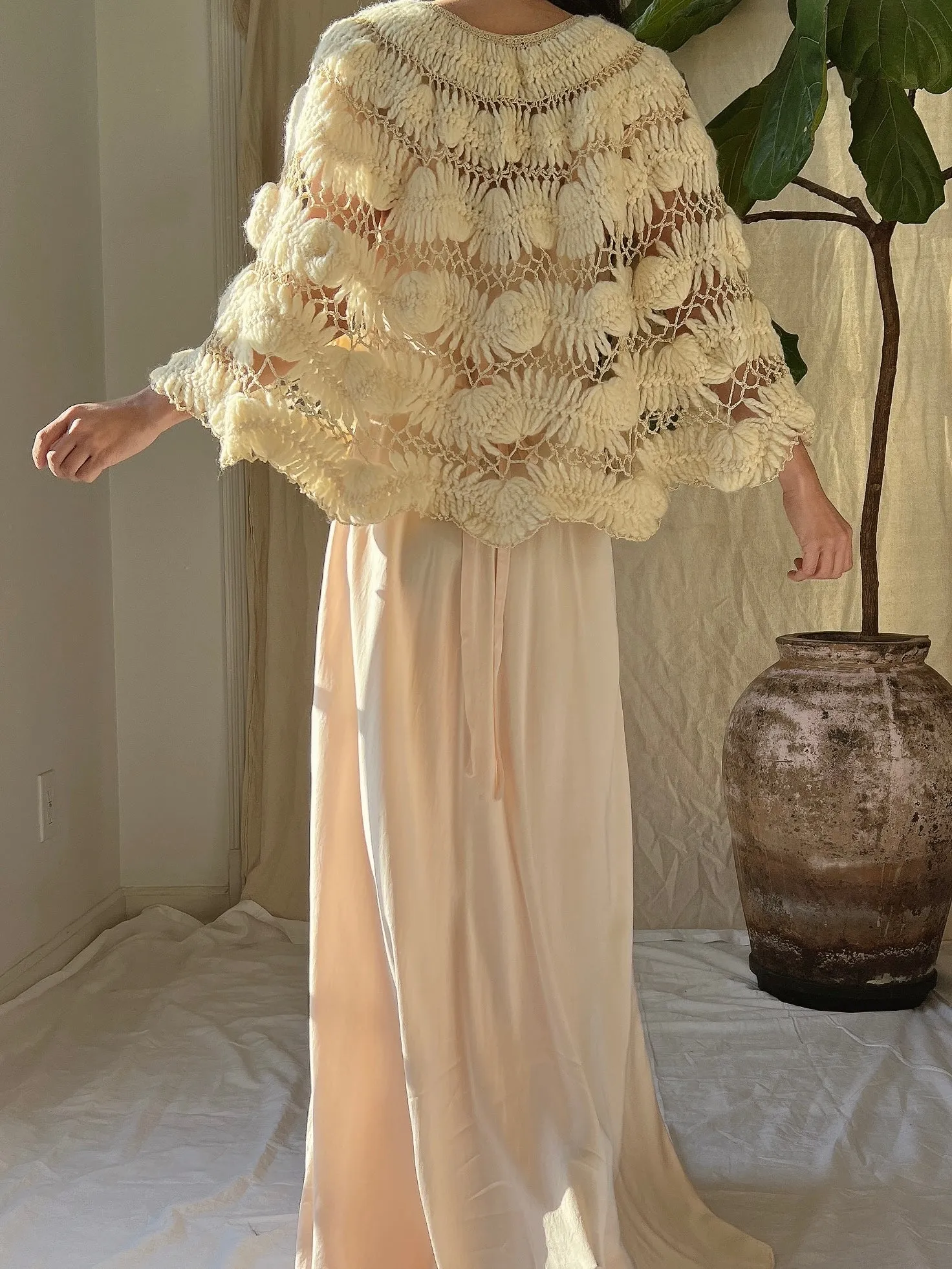 Vintage Crochet Capelet - OSFM