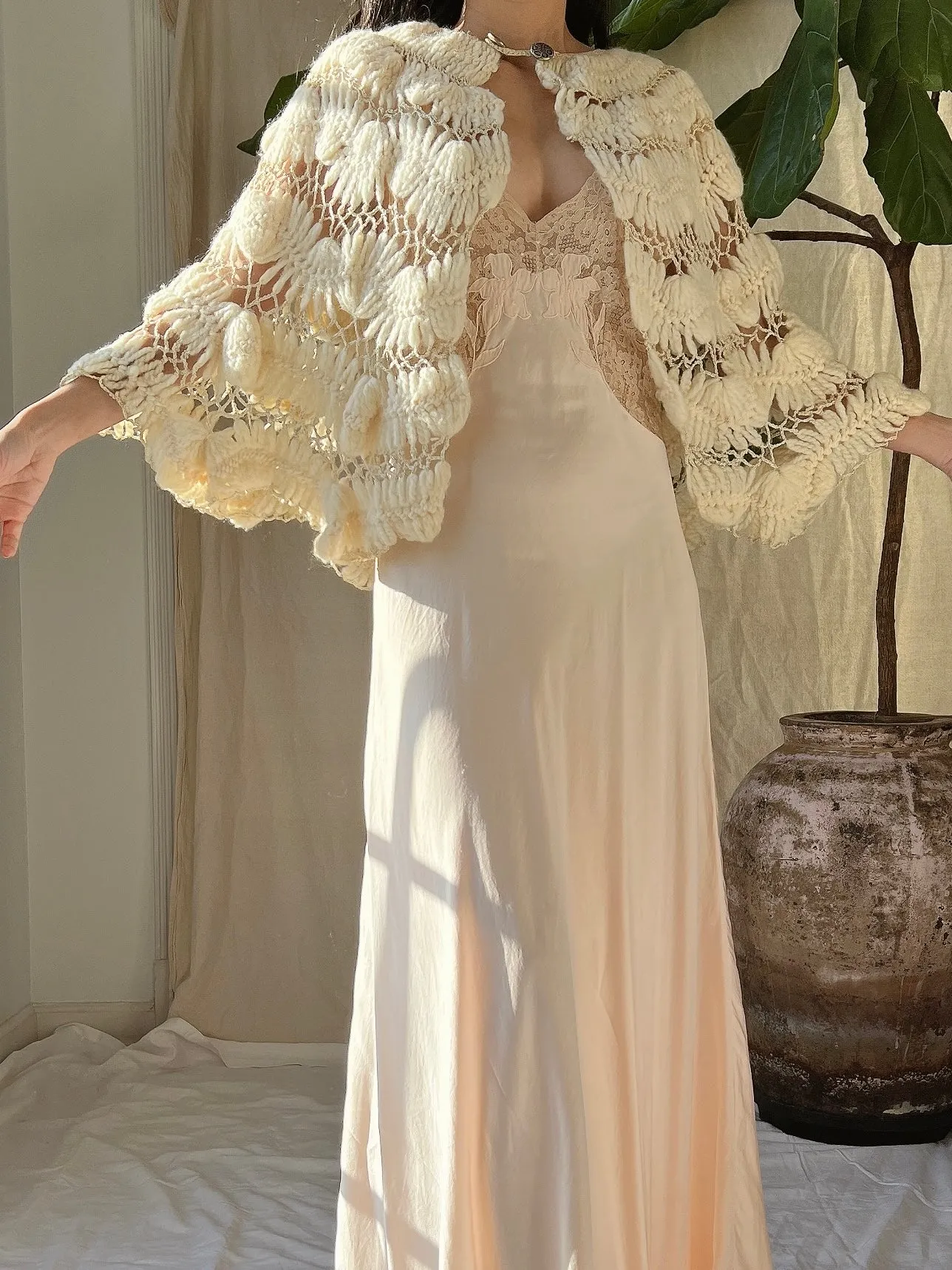 Vintage Crochet Capelet - OSFM