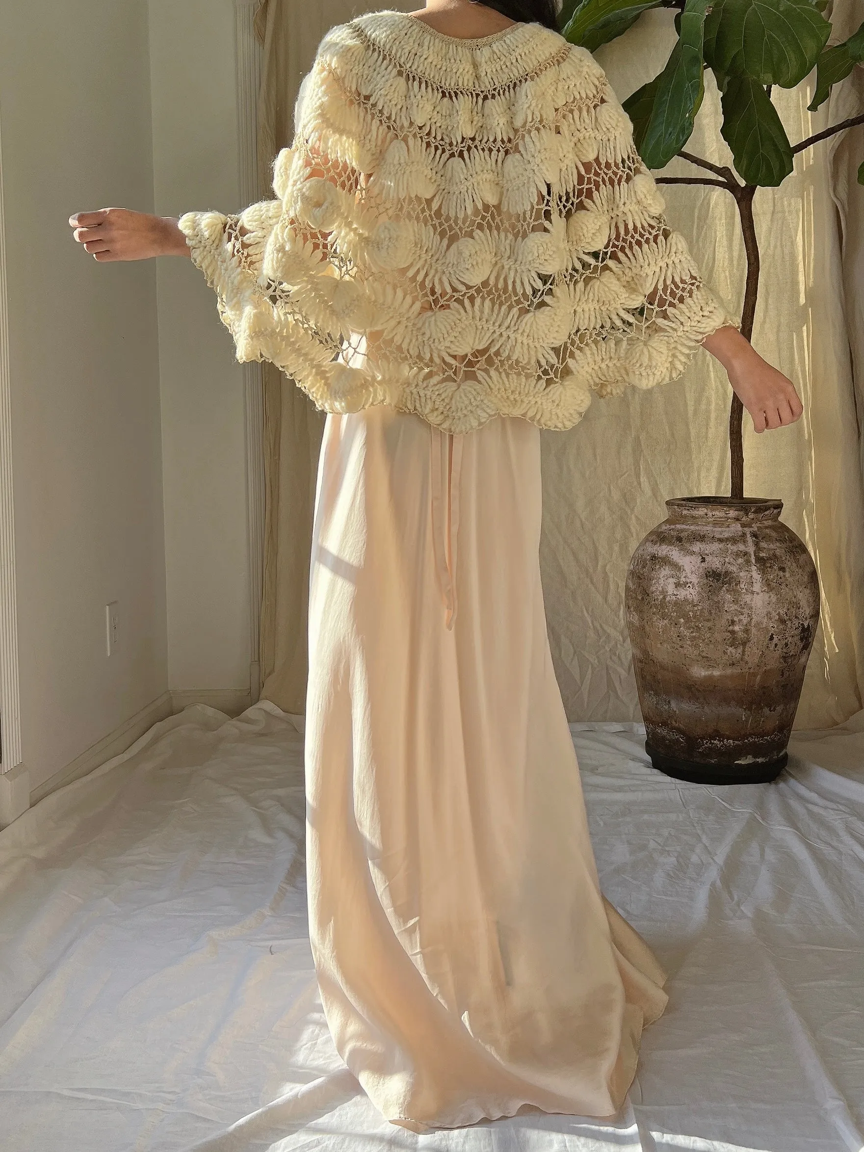 Vintage Crochet Capelet - OSFM