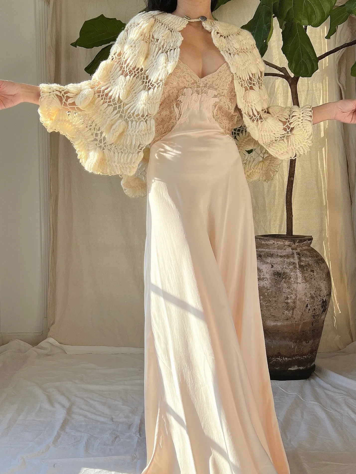Vintage Crochet Capelet - OSFM
