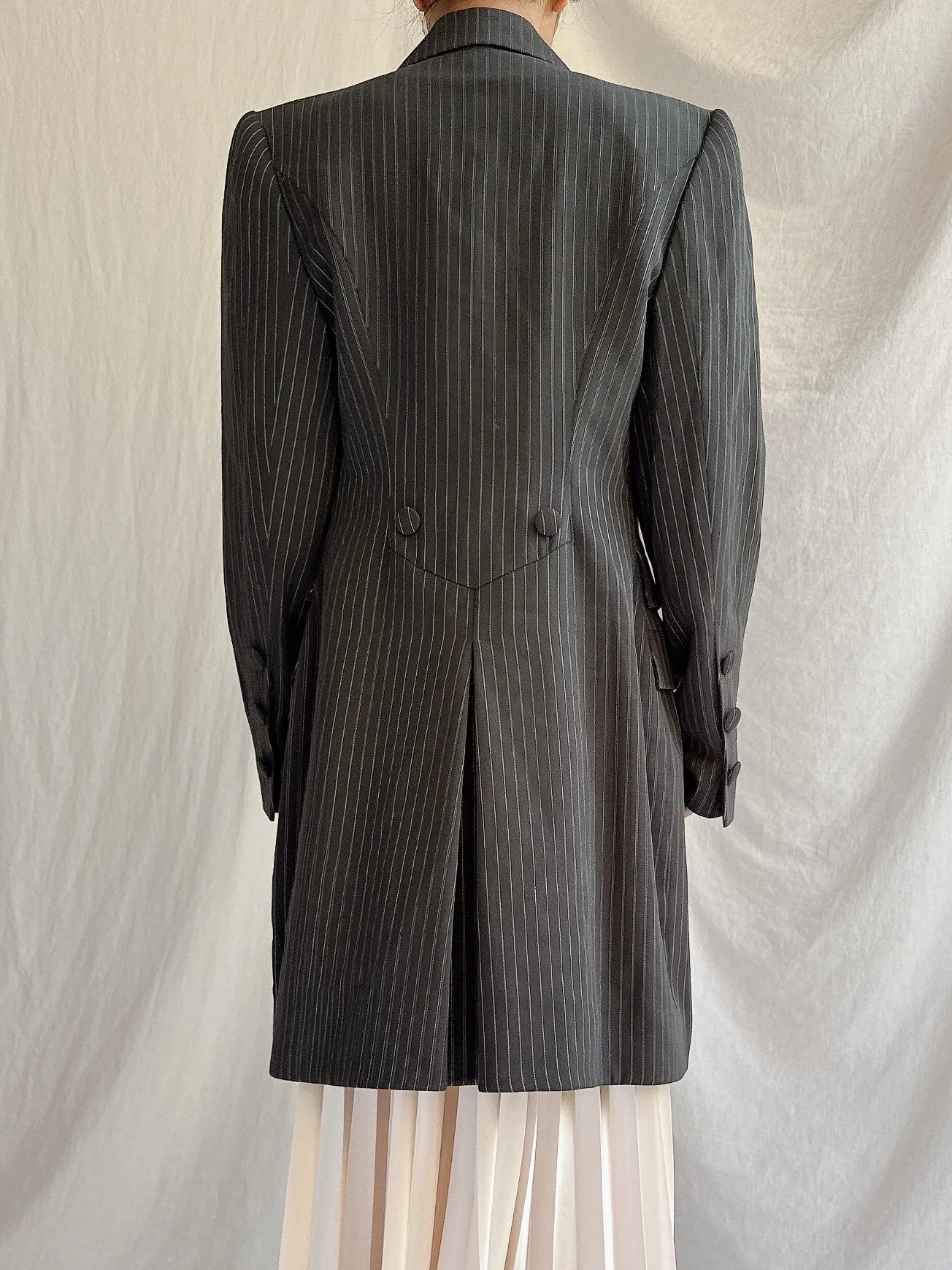 Vintage French Wool Striped Jacket - S/M
