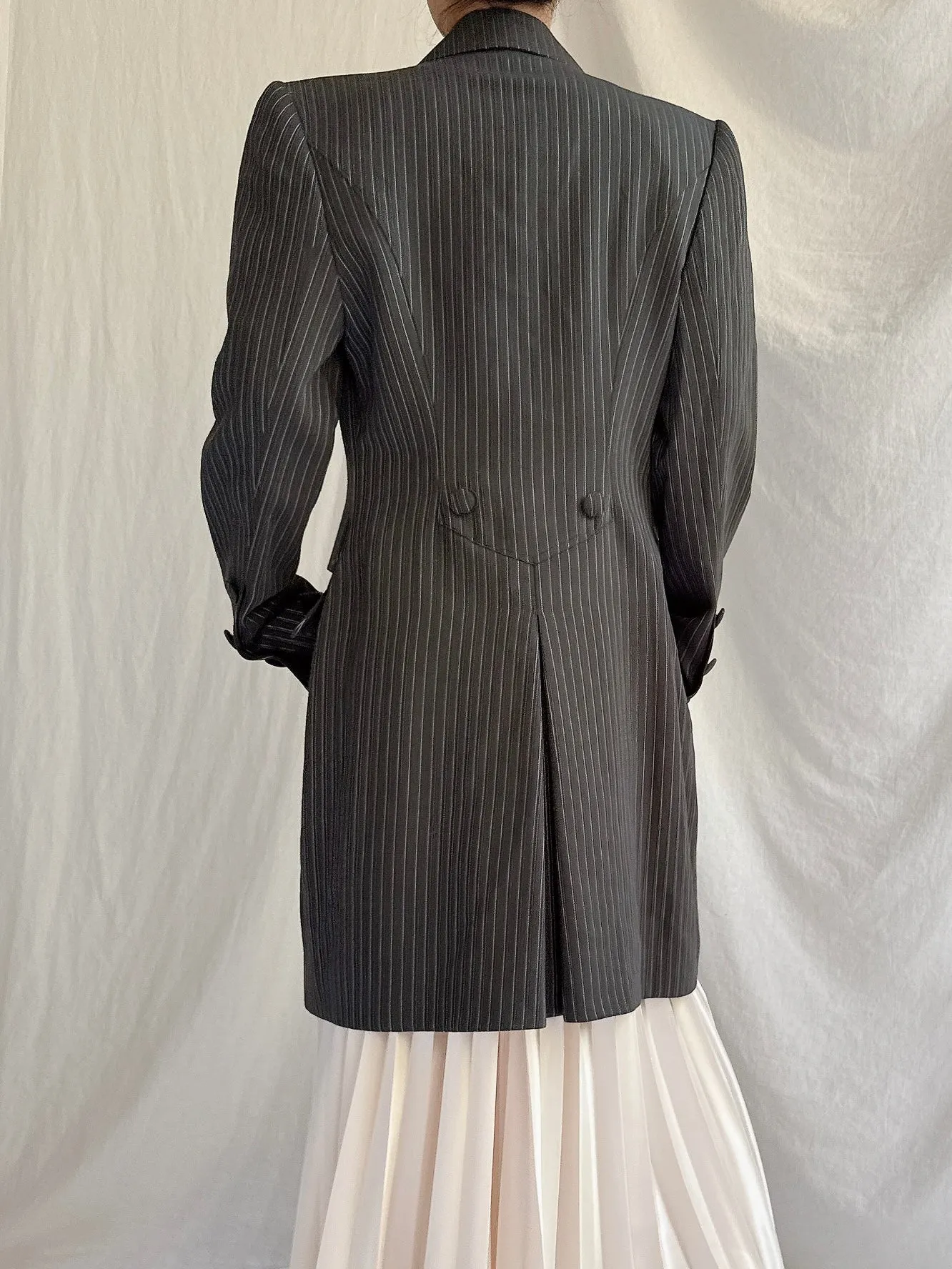 Vintage French Wool Striped Jacket - S/M