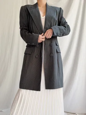 Vintage French Wool Striped Jacket - S/M