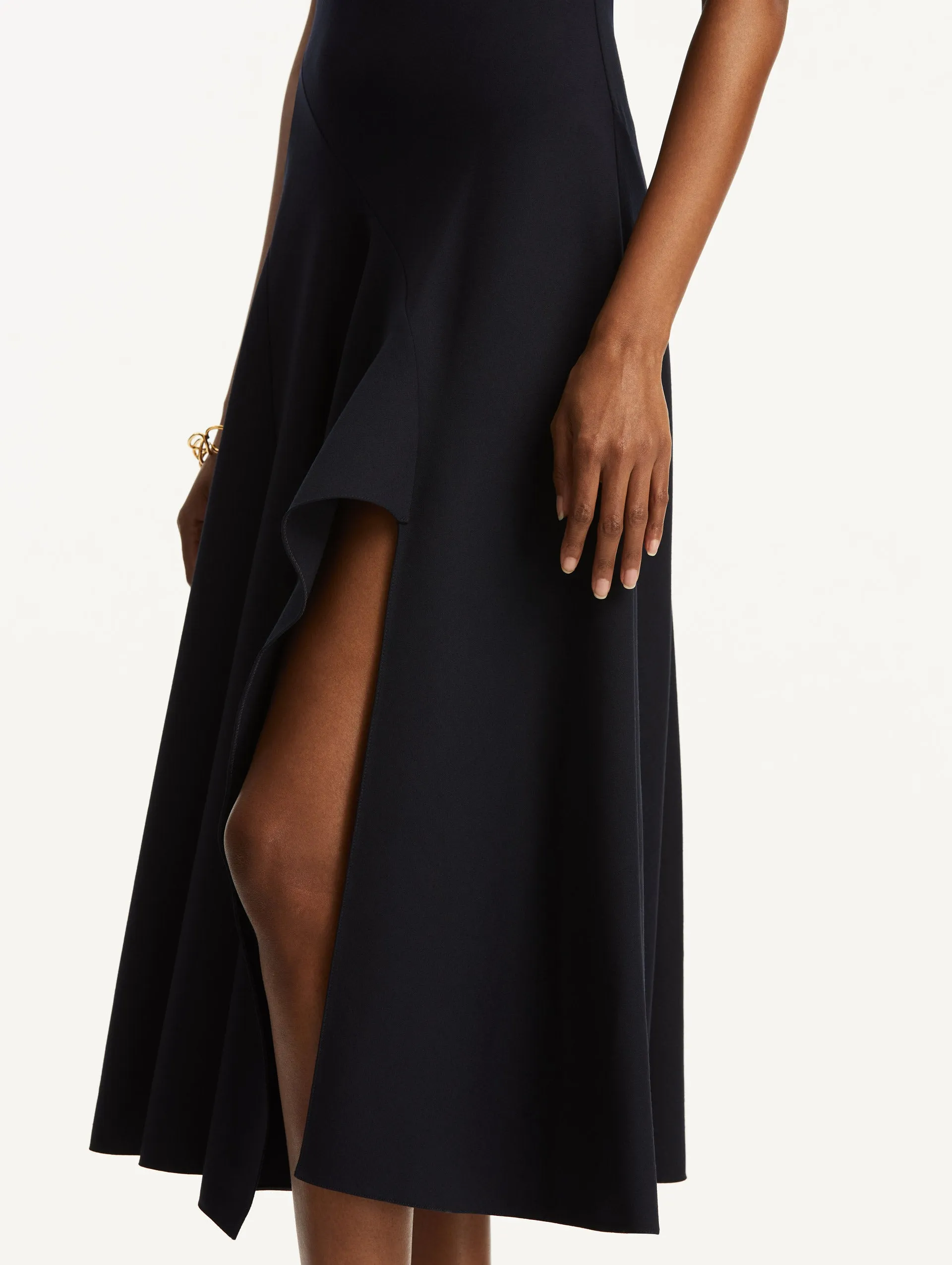 Wave Detail Midi Dress