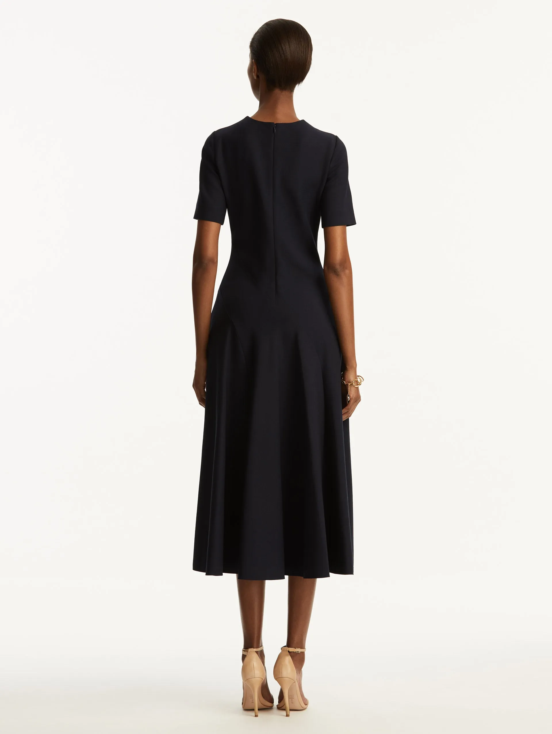 Wave Detail Midi Dress