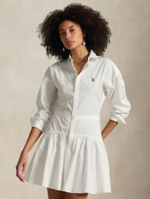 White Cotton Poplin Dress