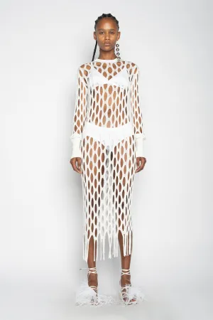 WHITE NET DRESS