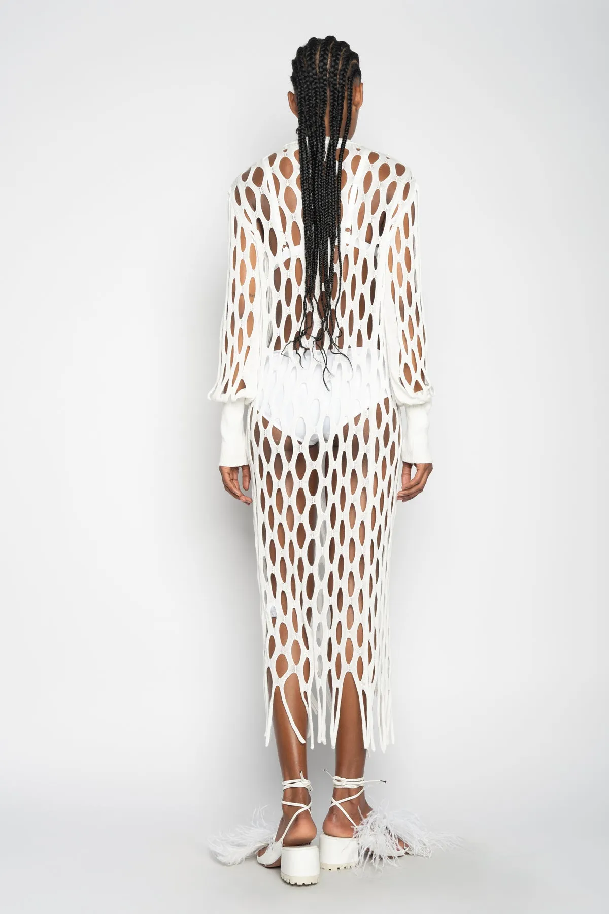 WHITE NET DRESS