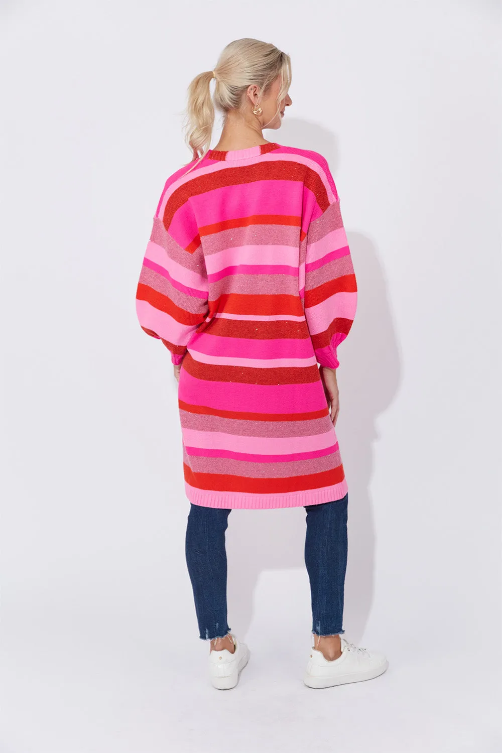 Yuma One Size Cardigan in Pink